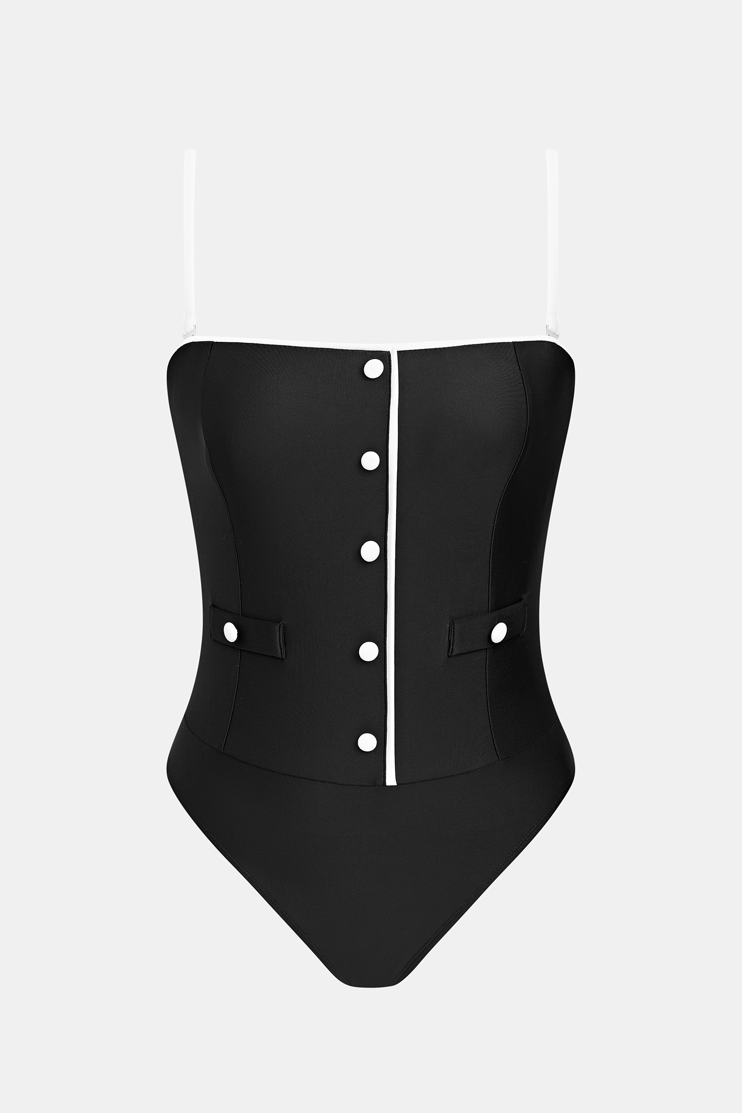 Silver Screen Black One-Piece Swimsuit