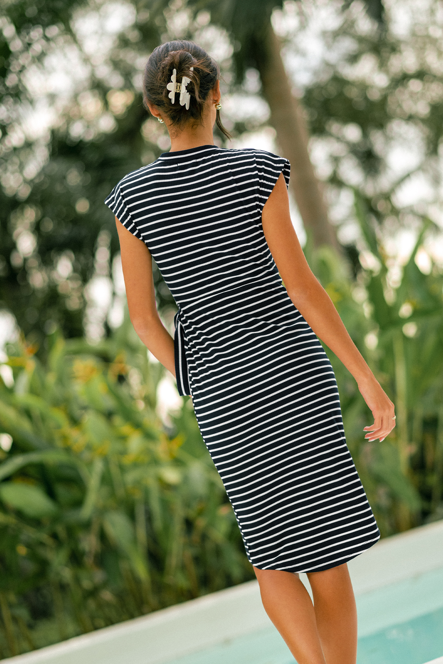If You Know You Know Striped Midi Dress