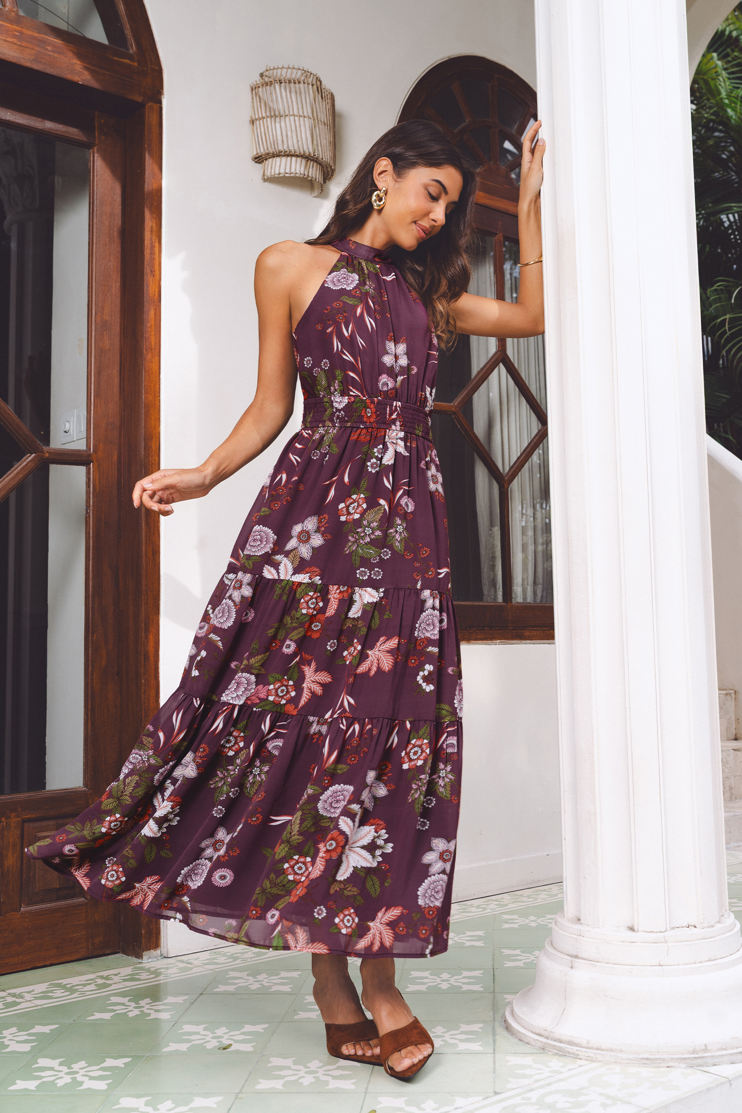 Honeyed Floral Maxi Dress