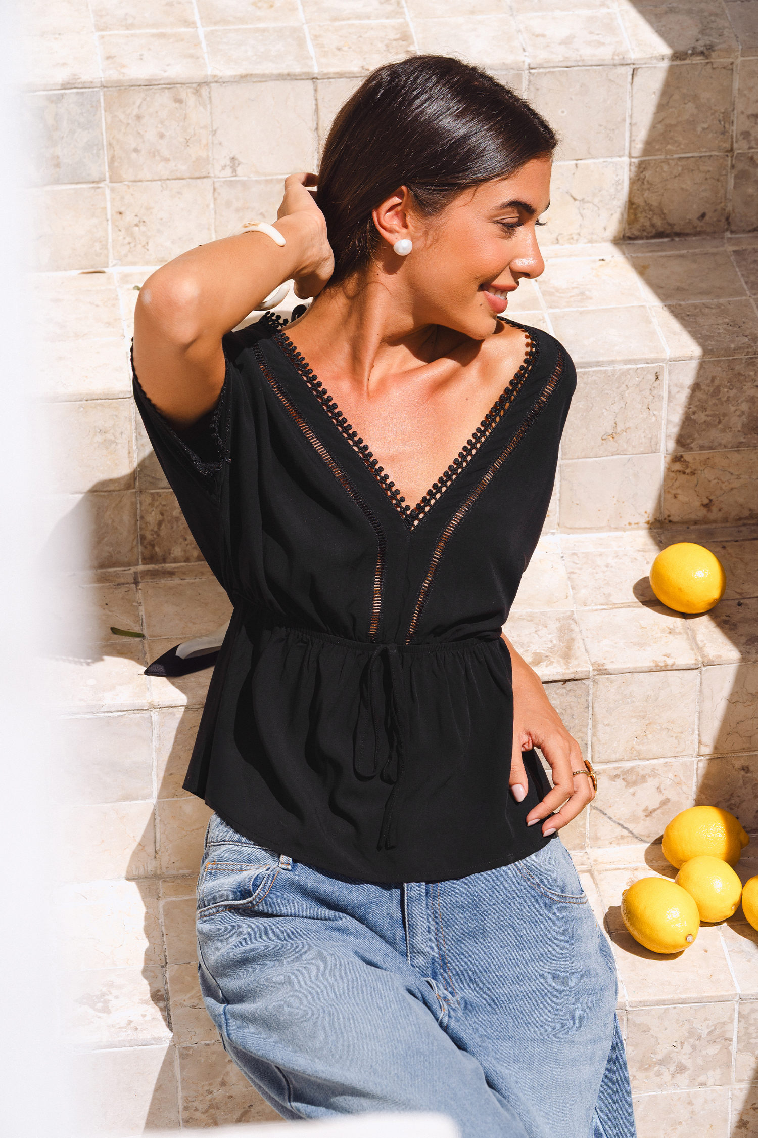 Serene Night Black Top
