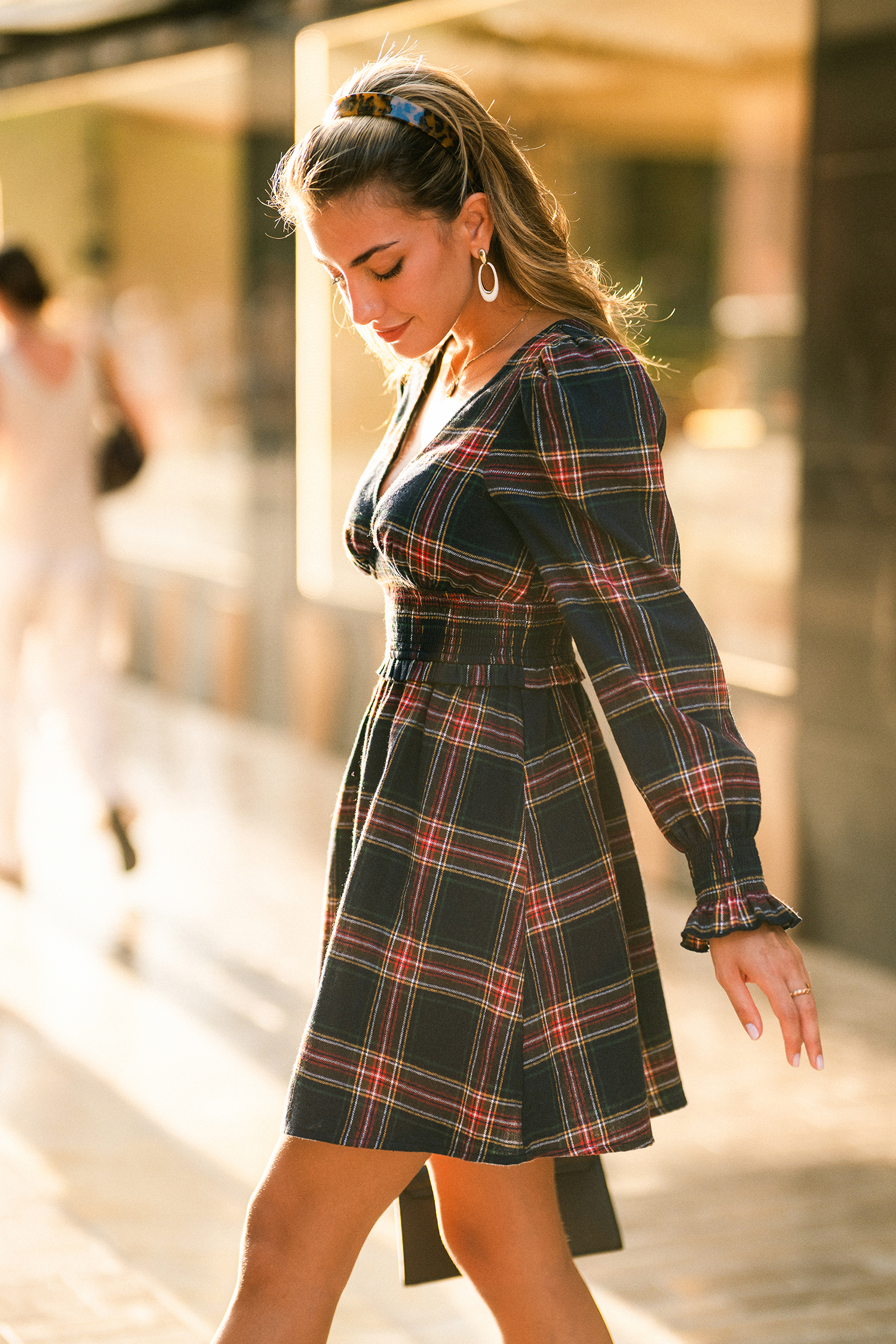 Staying Curious Plaid Mini Dress