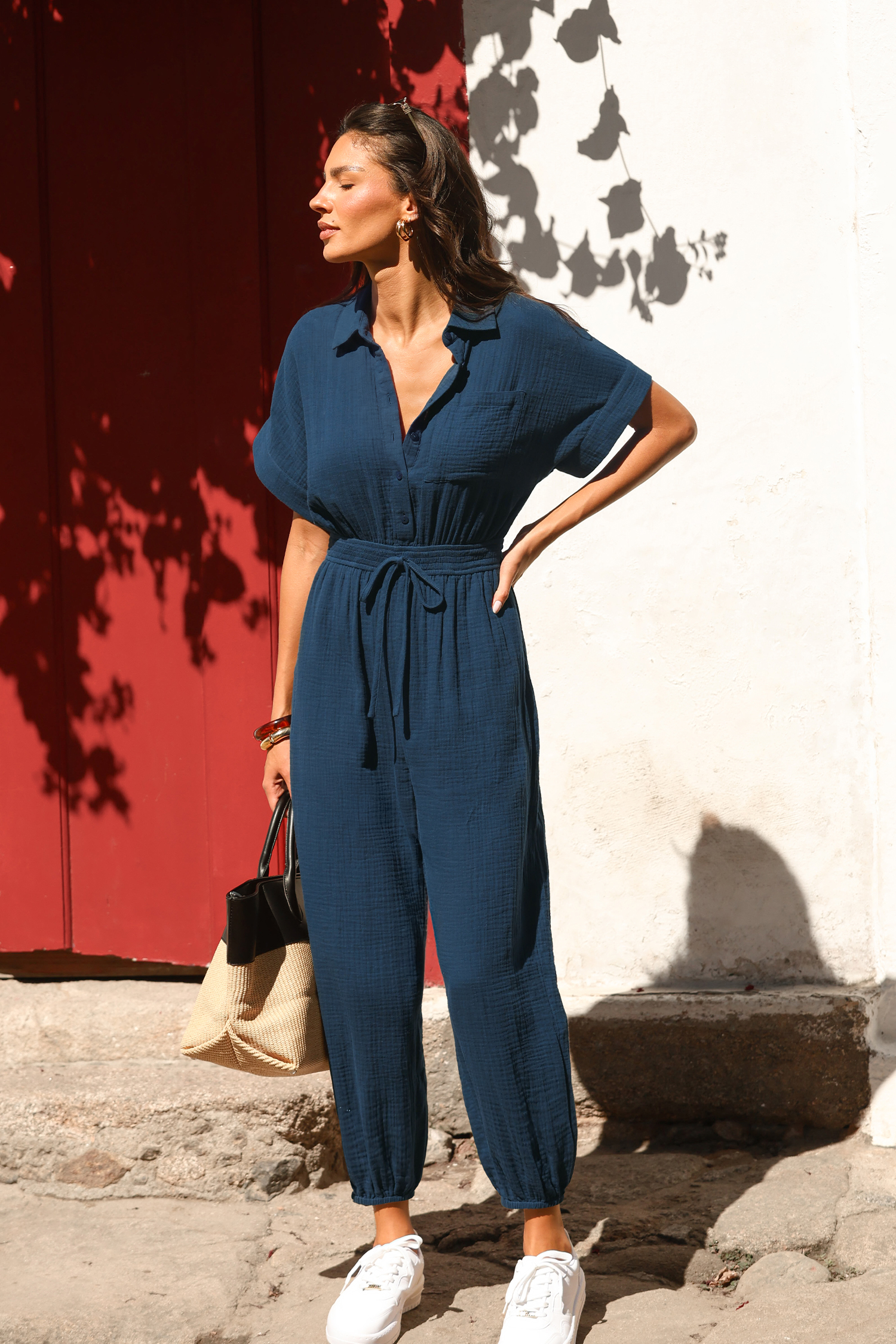 Leisurely Pace Blue Jumpsuit