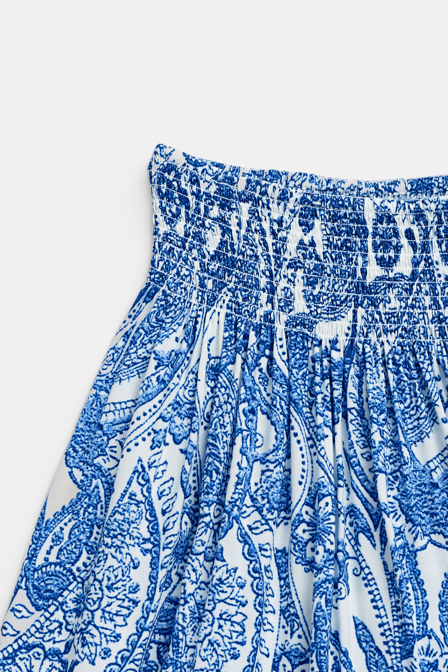 Gonna lunga con stampa paisley trasparente