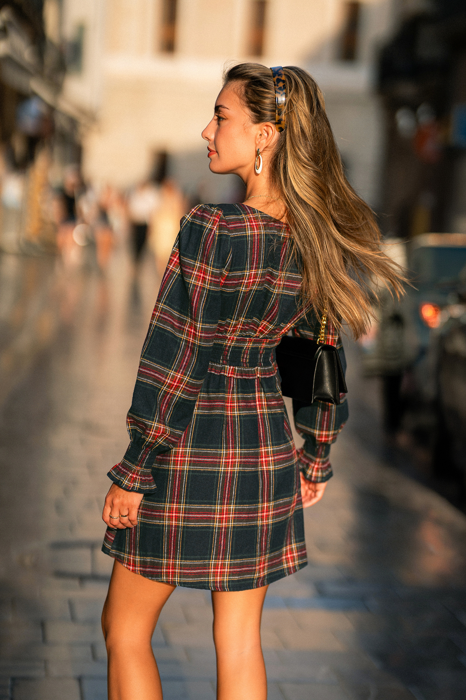 Staying Curious Plaid Mini Dress