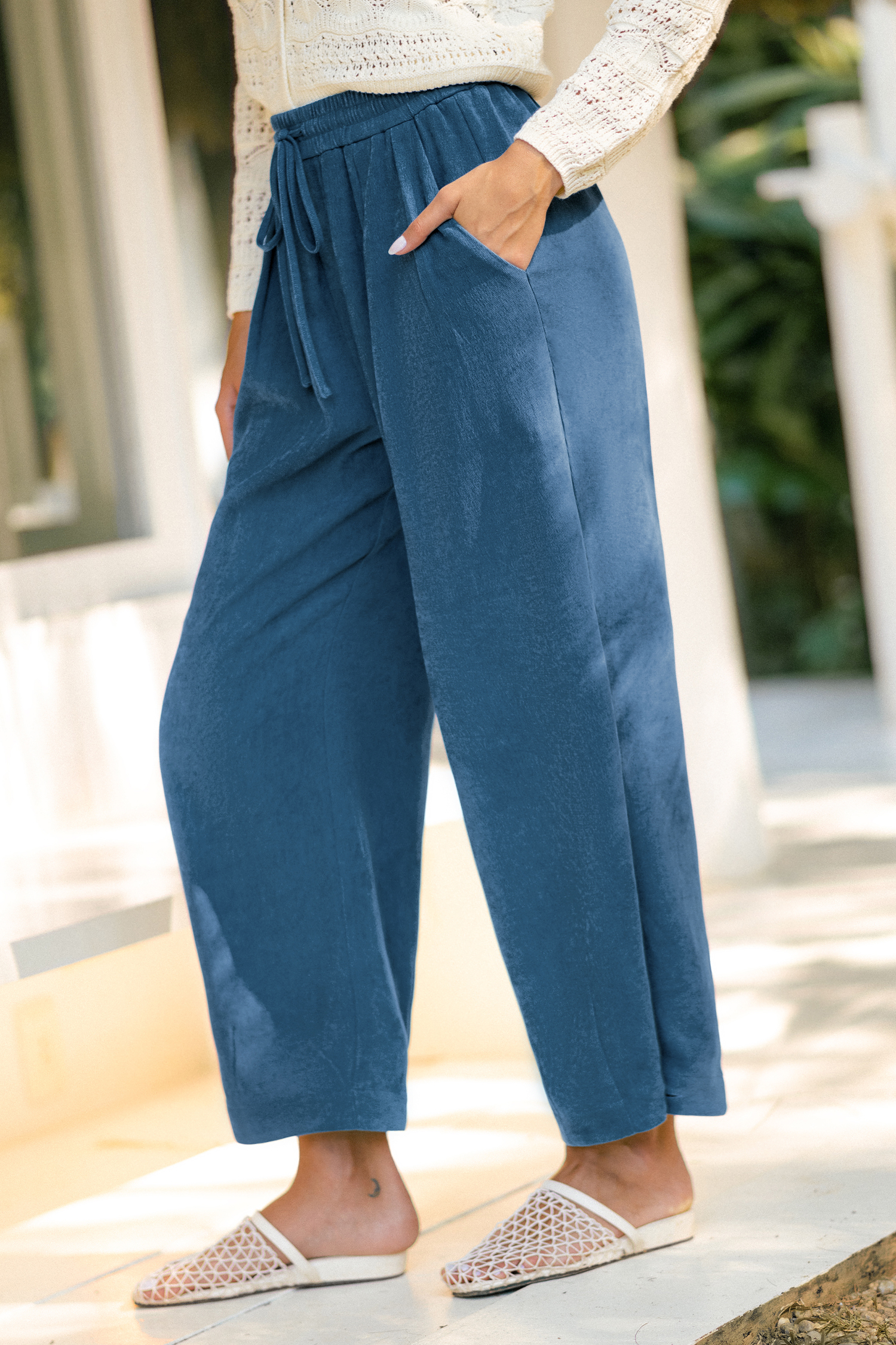 Pantaloni blu della Sunset Society
