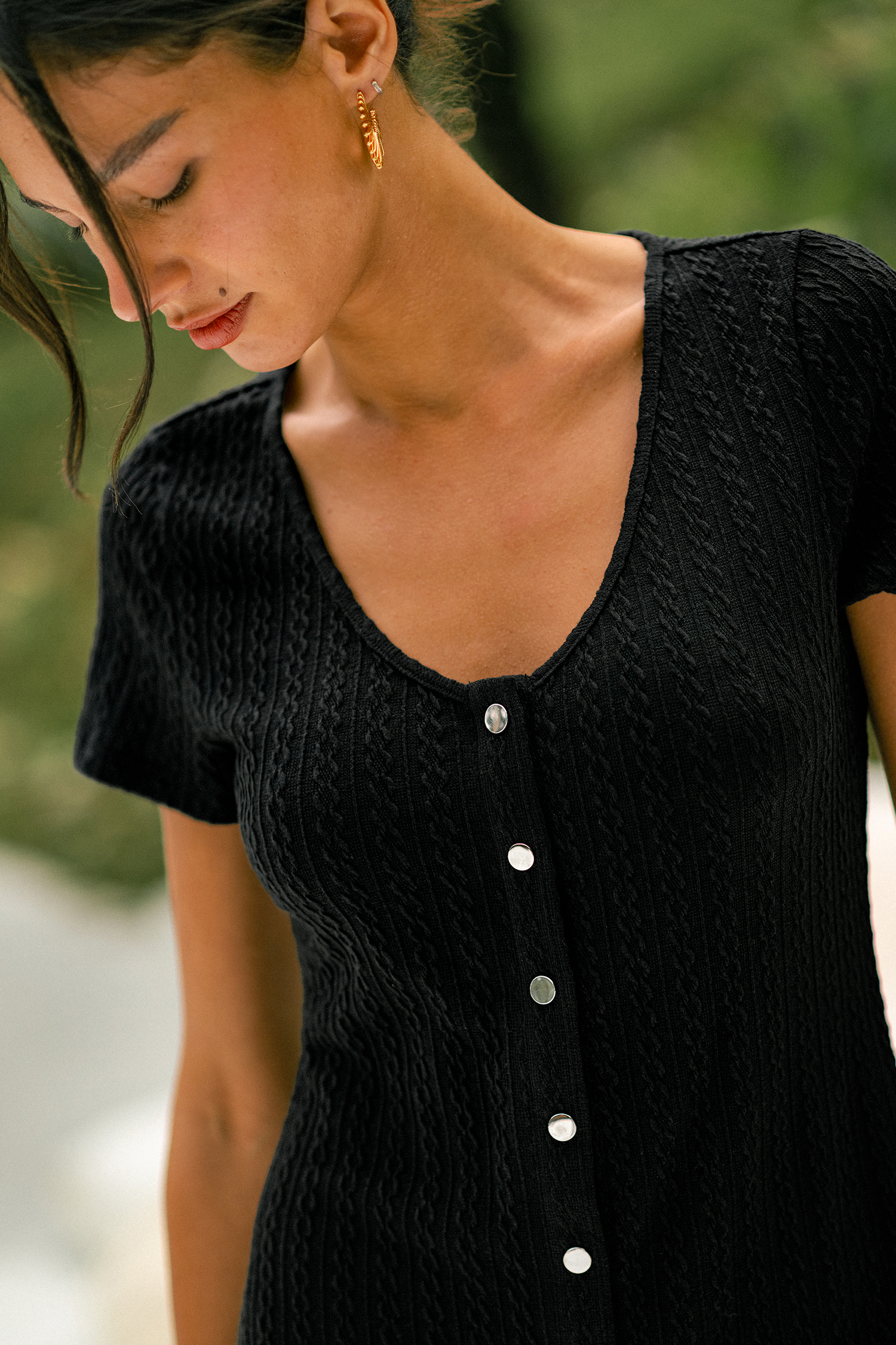 Come Along Black Mini Dress