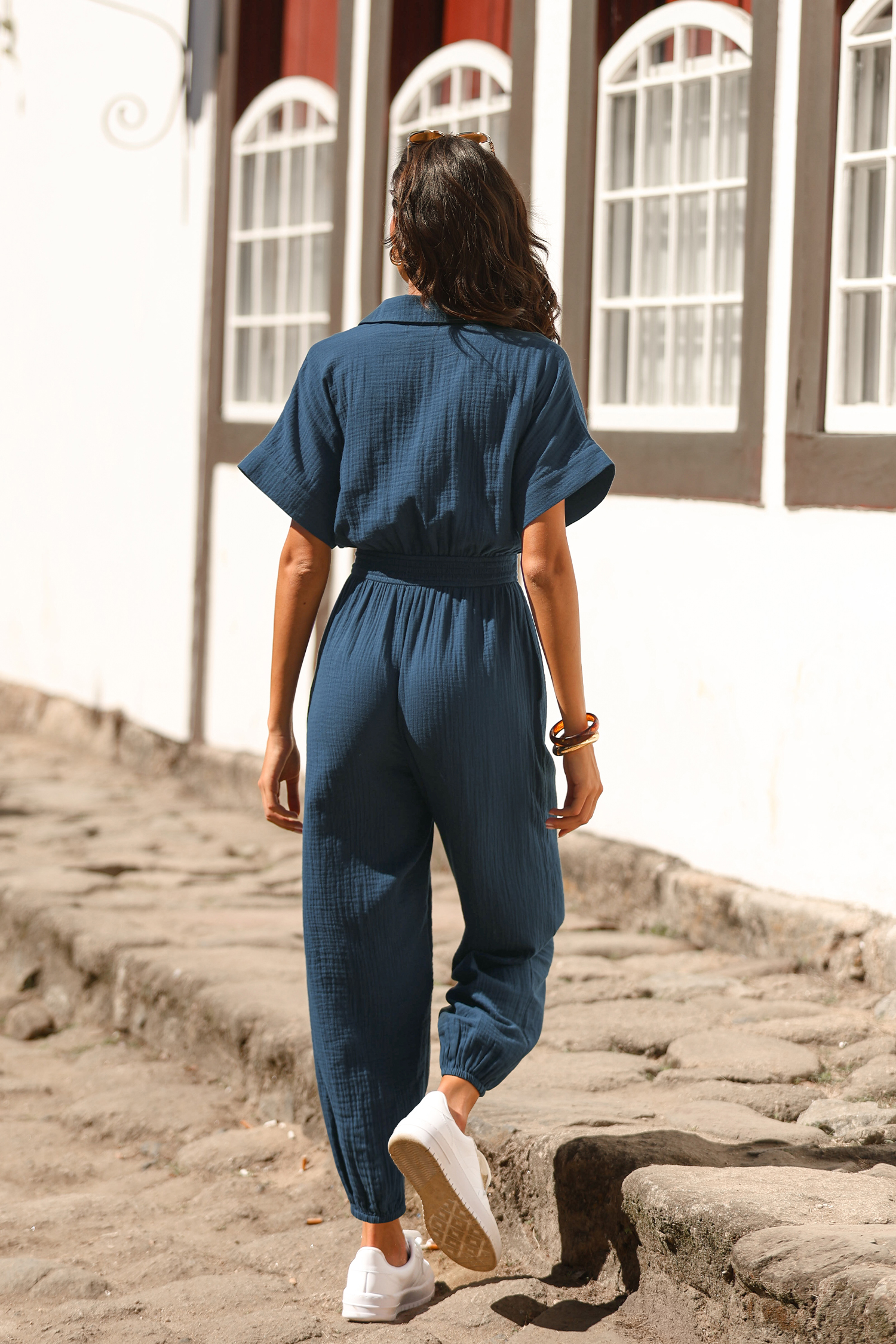 Leisurely Pace Blue Jumpsuit