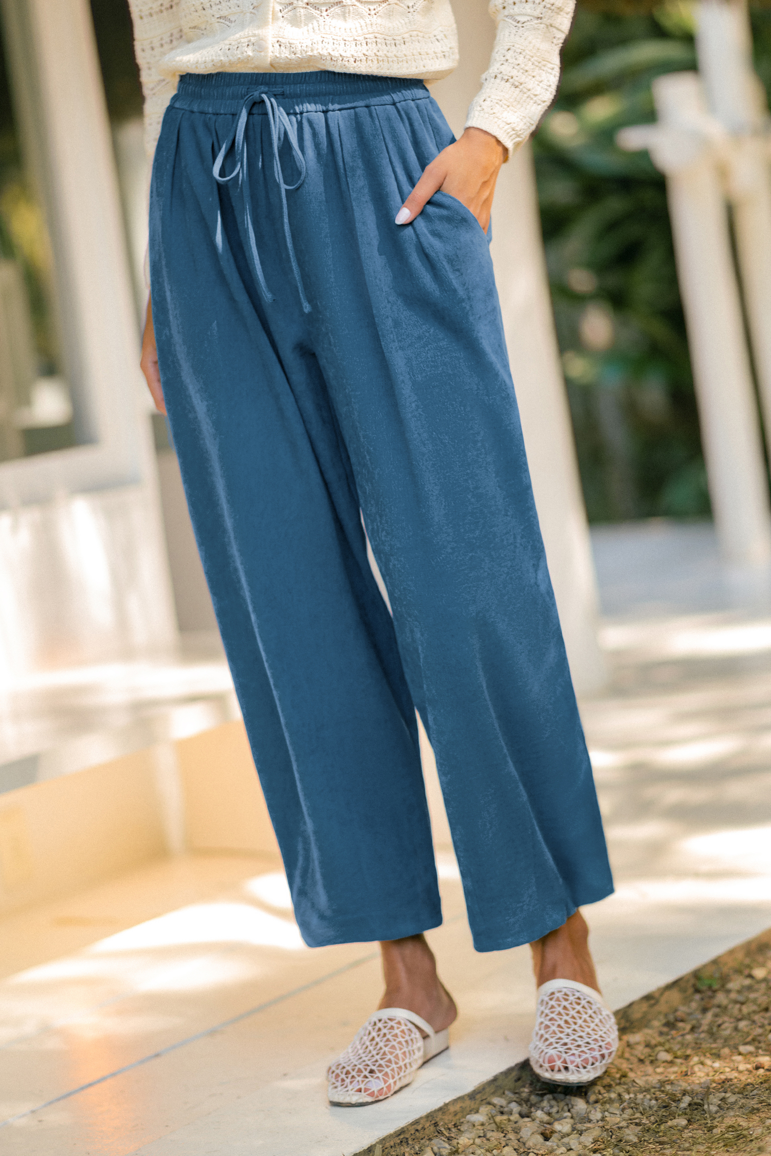 Pantaloni blu della Sunset Society