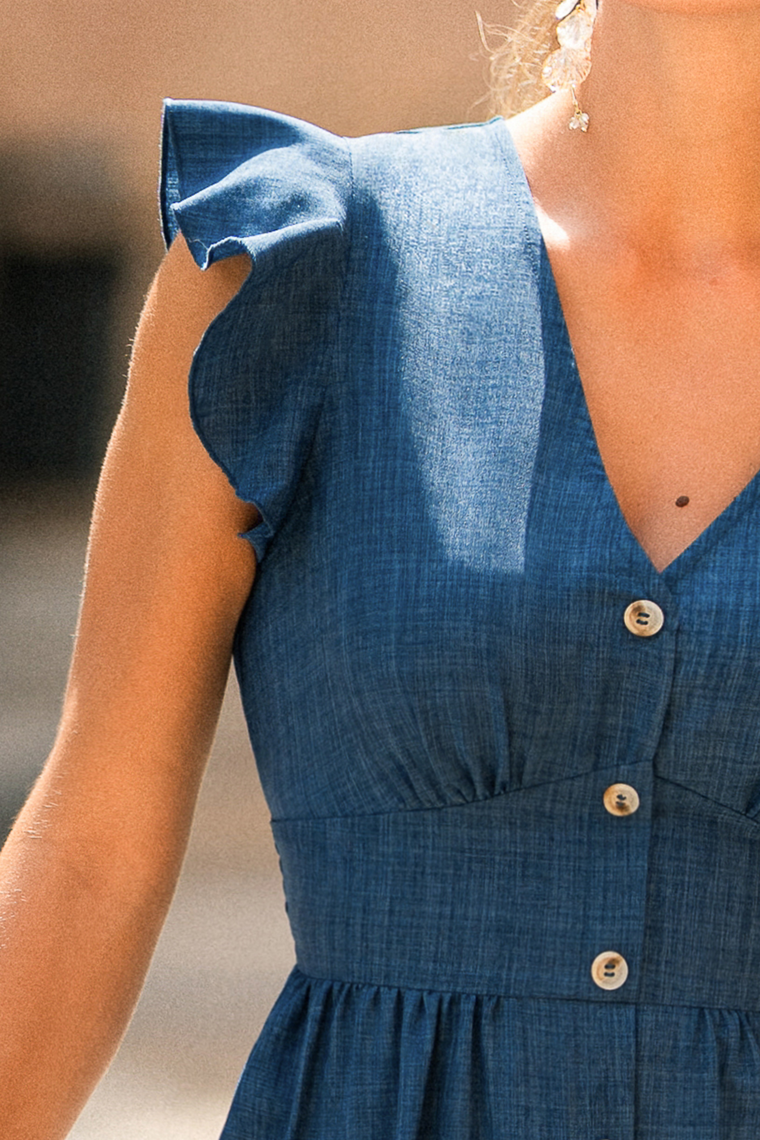 Moonflower Blue Midi Dress