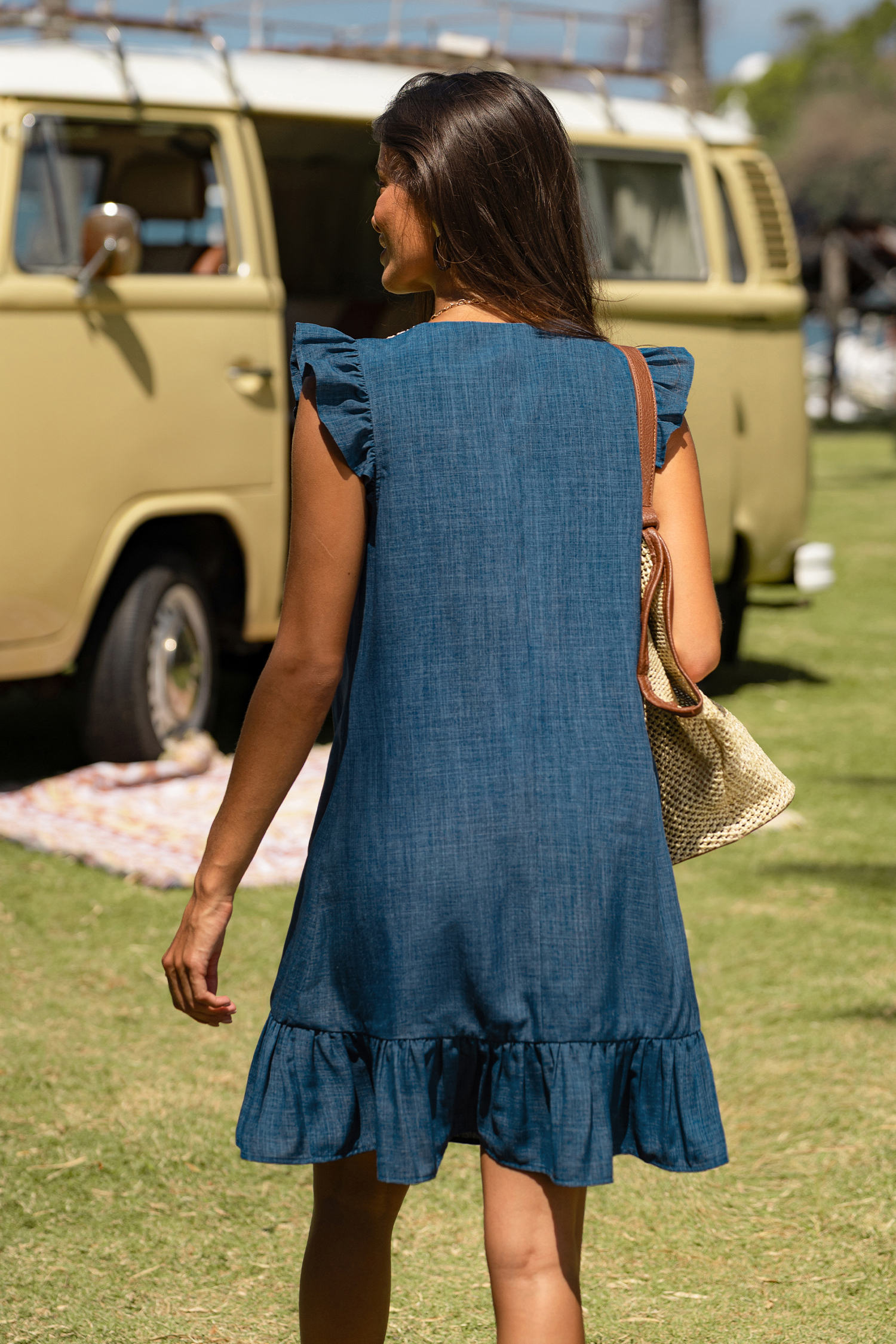 You First Blue Mini Dress