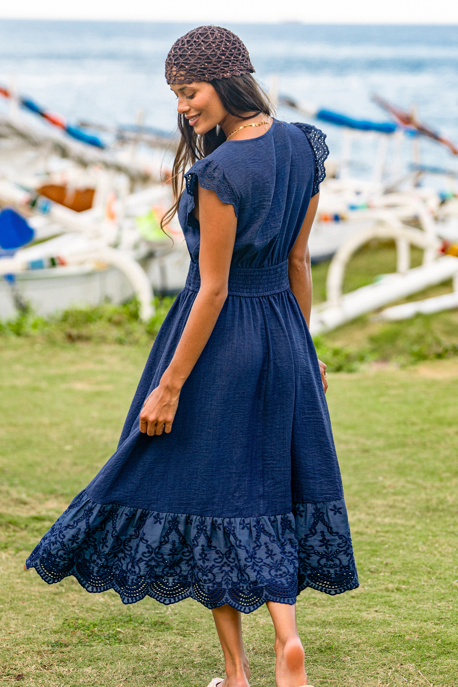 Apple of My Eye Blue Midi Dress