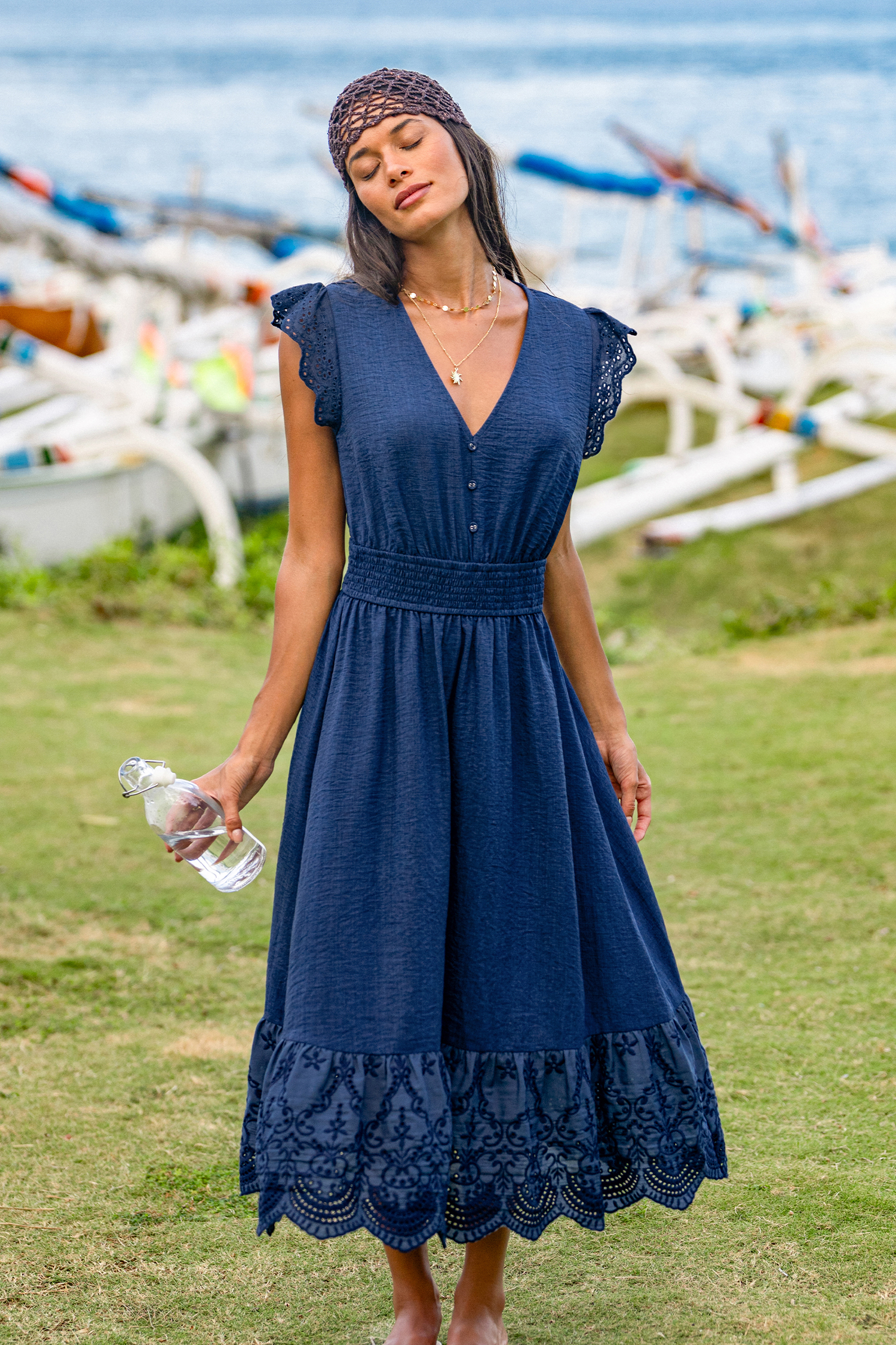 Apple of My Eye Blue Midi Dress
