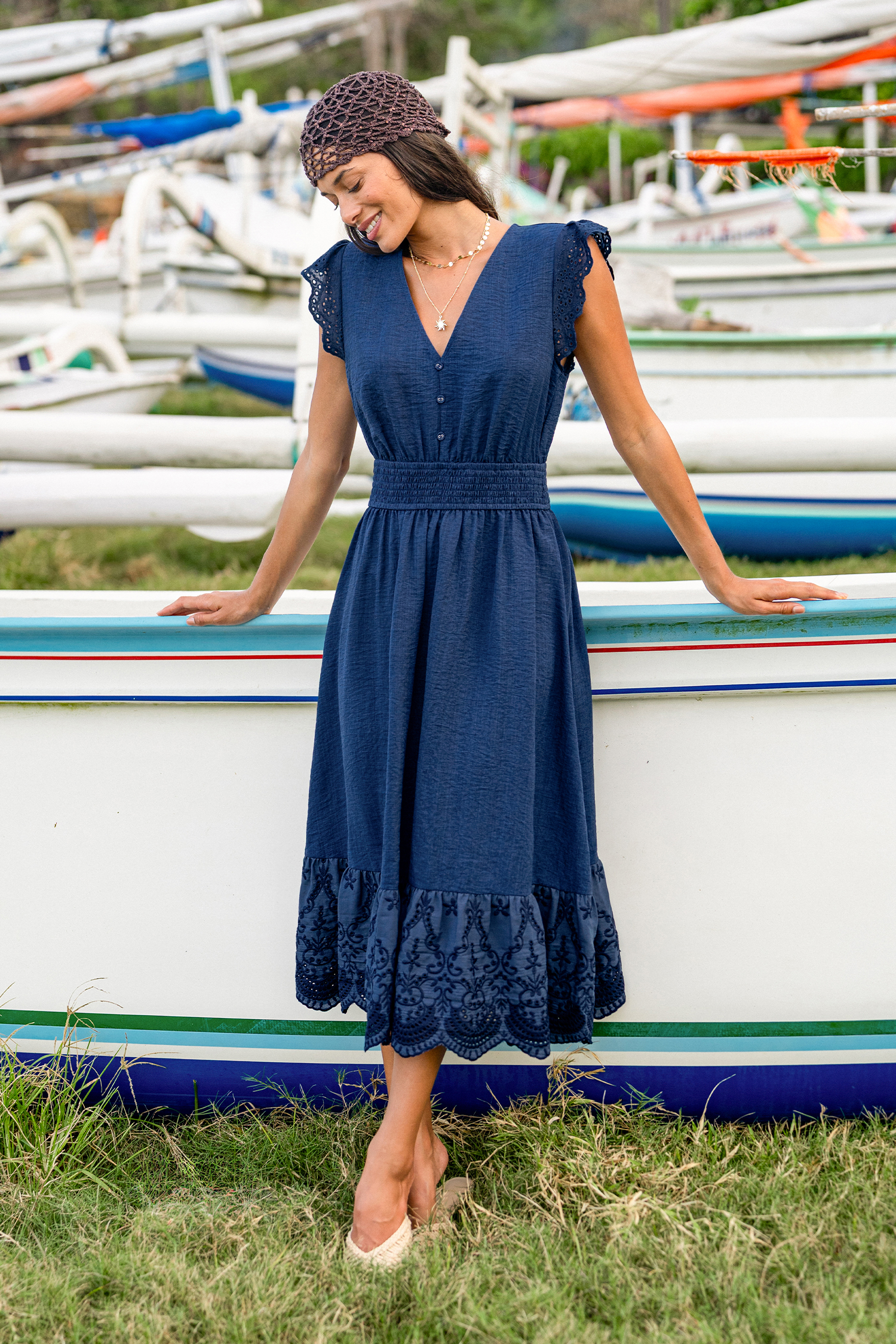 Apple of My Eye Blue Midi Dress