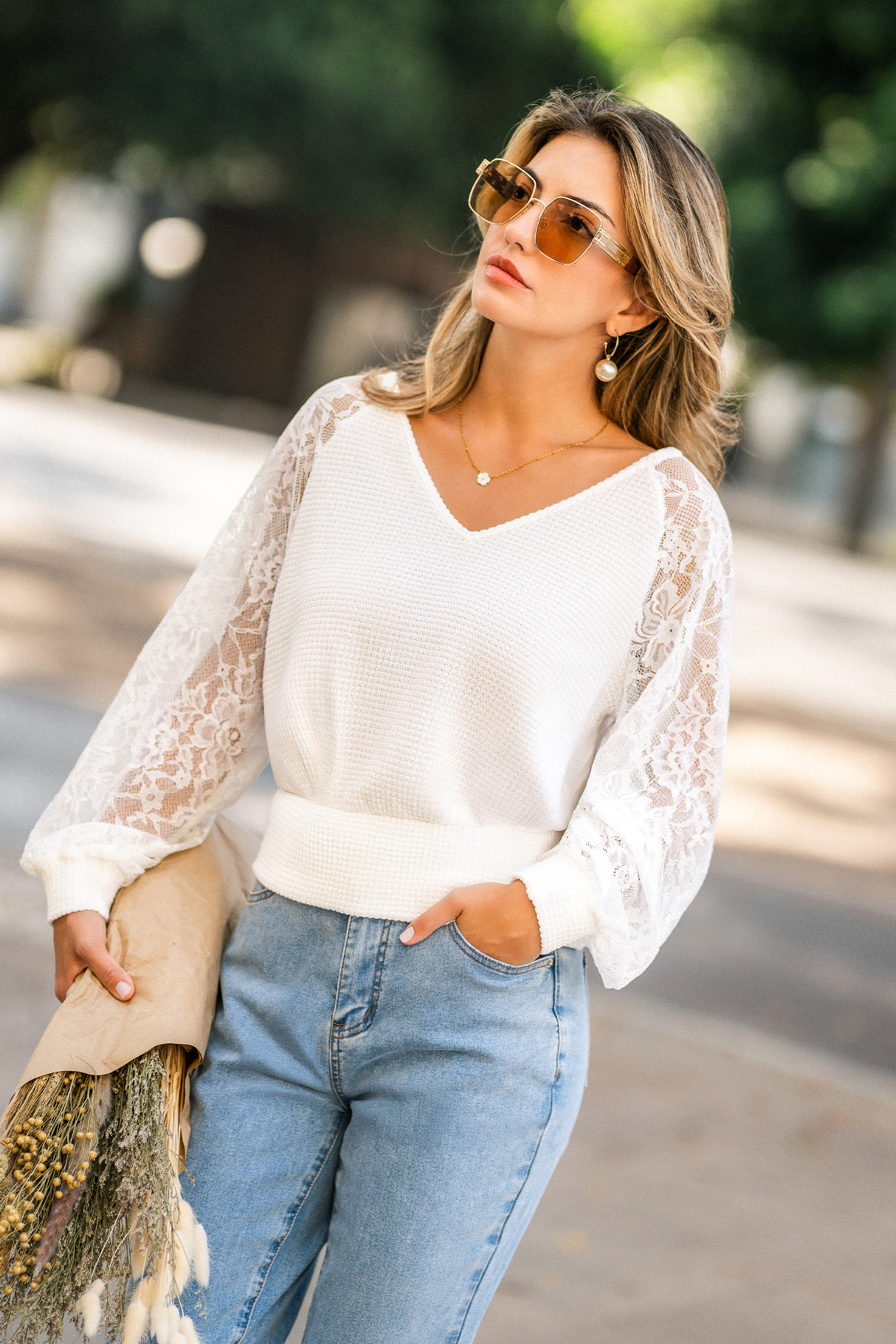 August Romance White Top