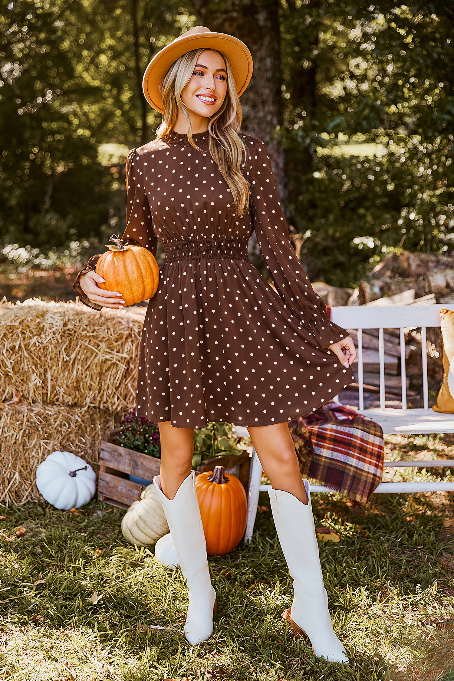 By the Book Polka Dot Mini Dress