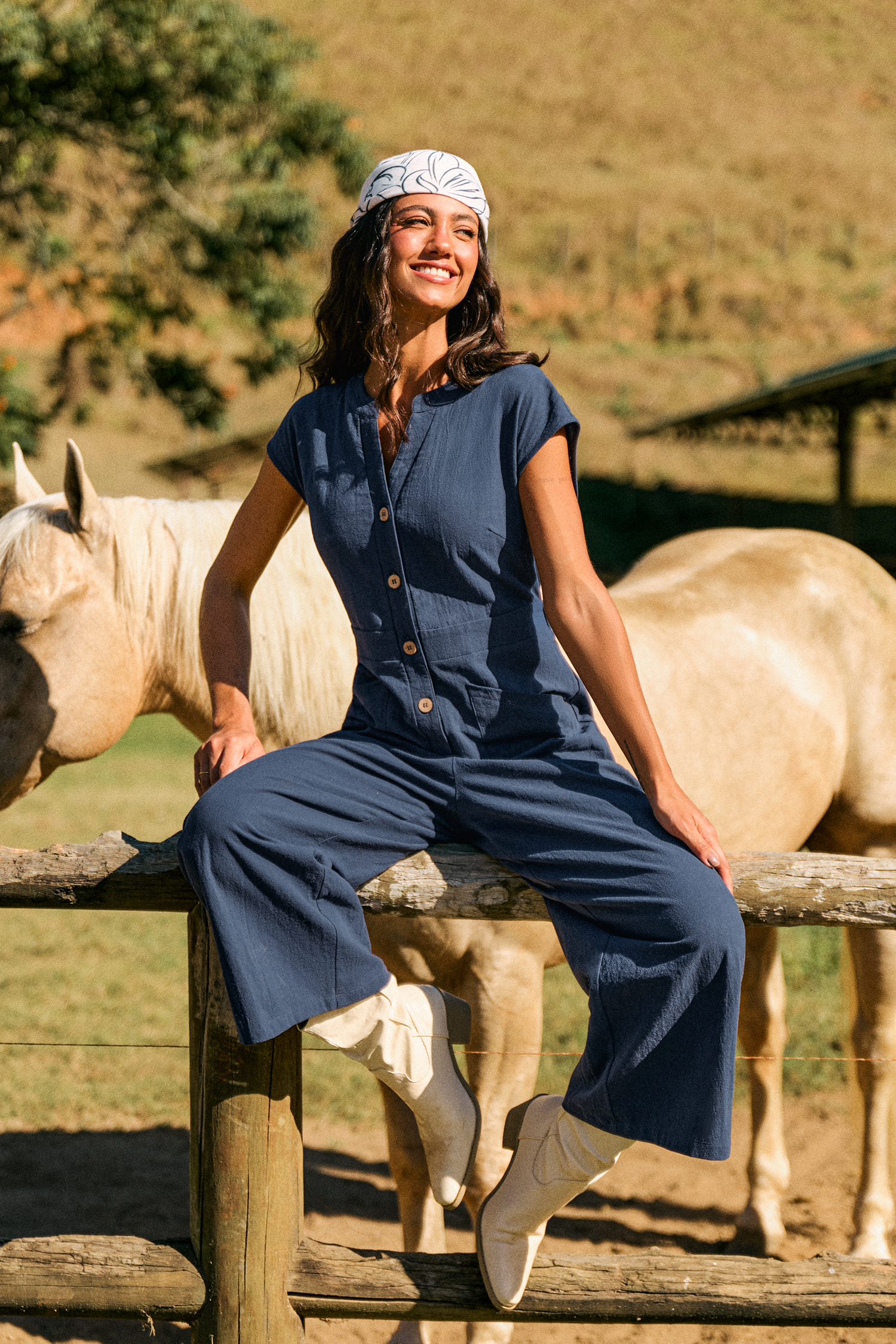 Evening Air Blue Jumpsuit
