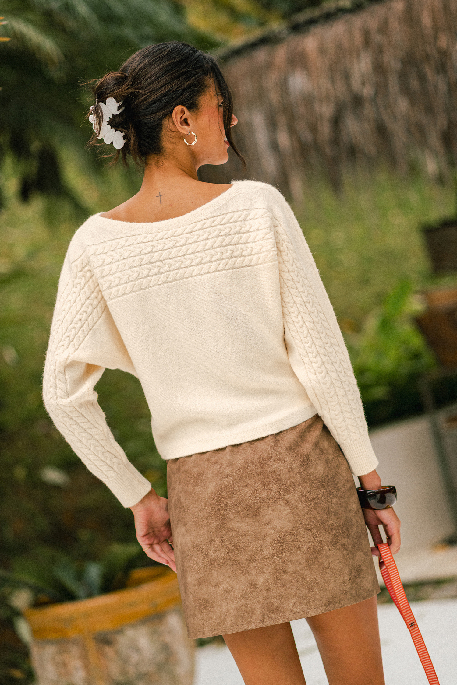 Along the Way Beige Sweater