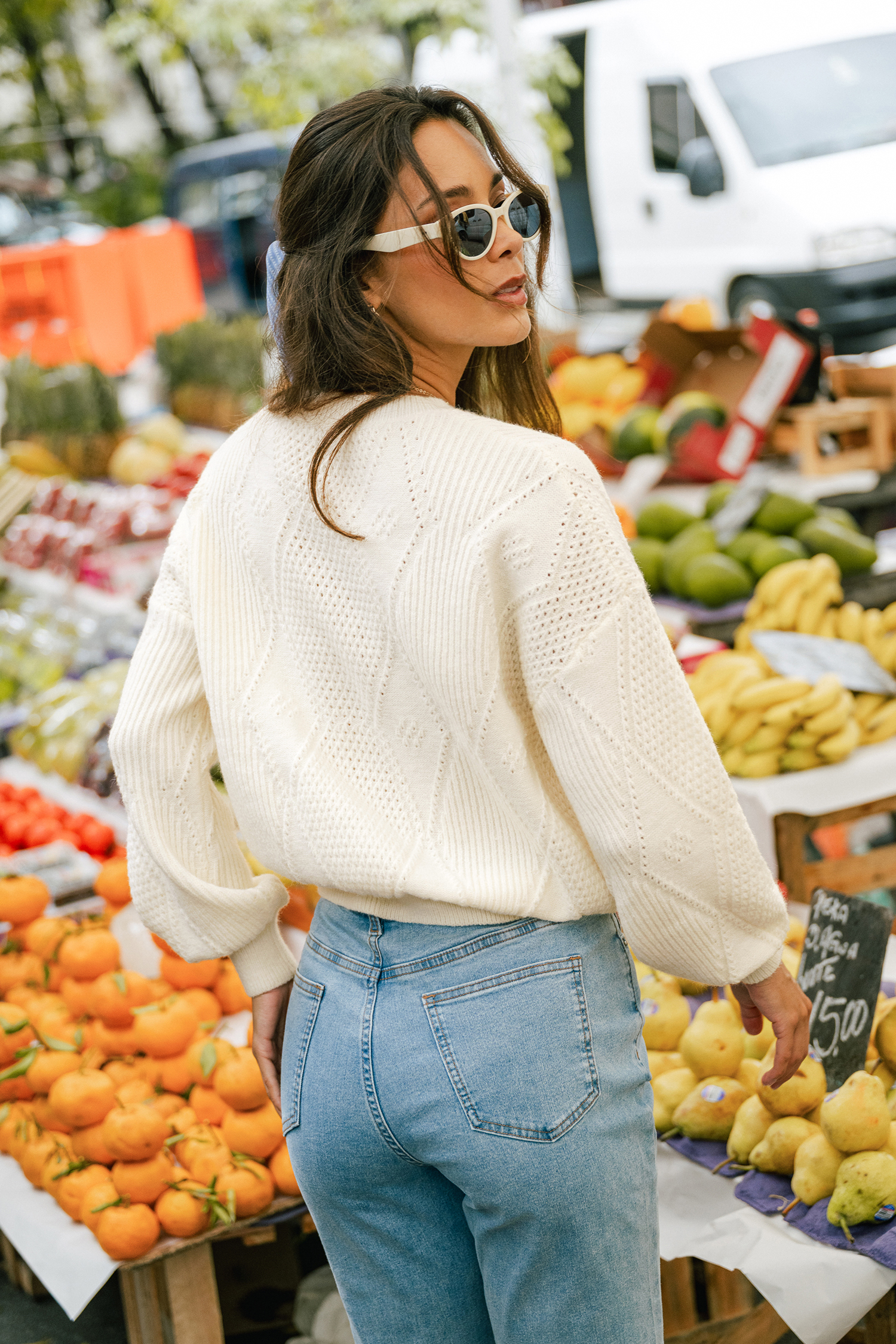 By the Bonfire White Sweater