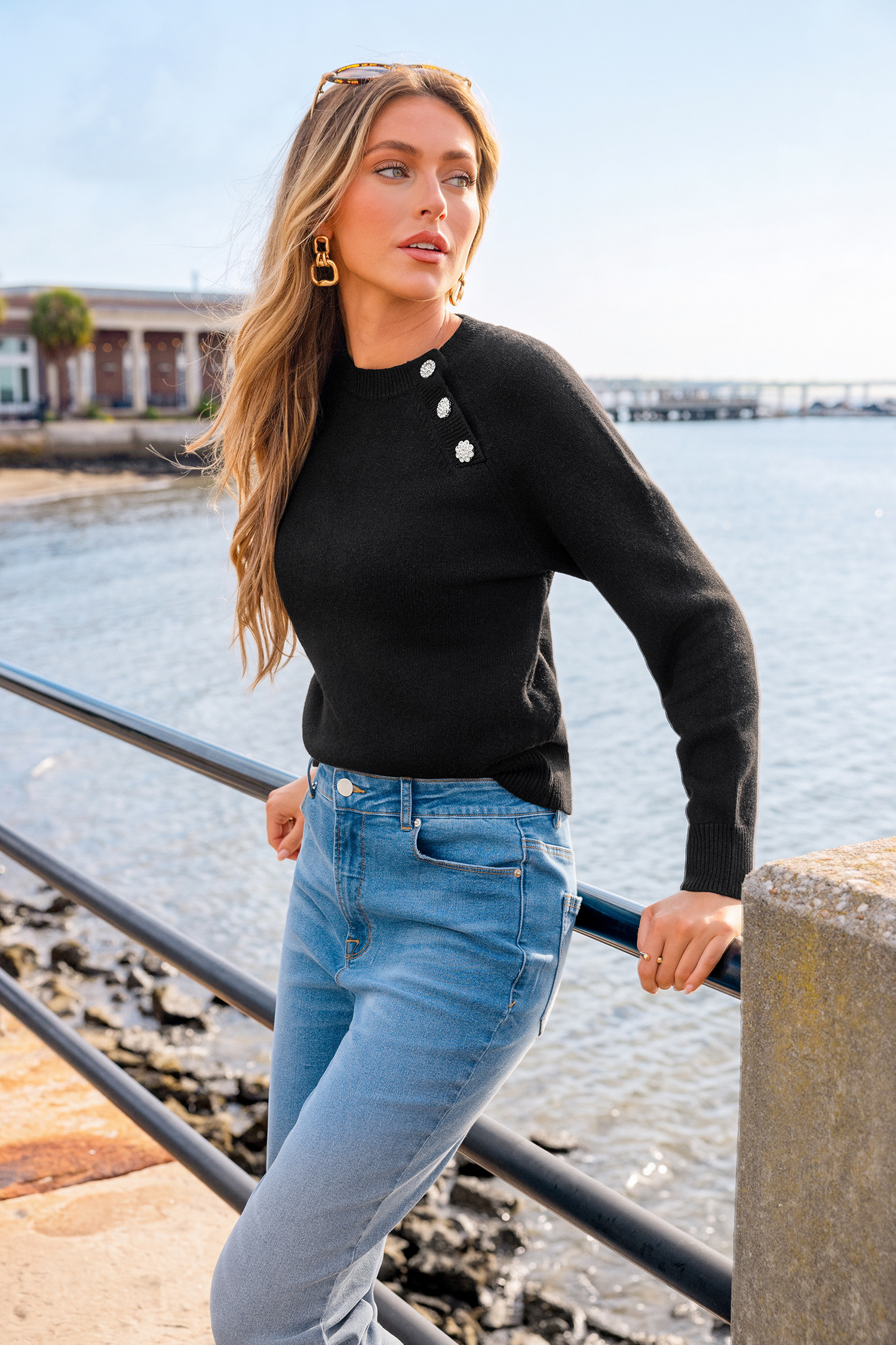 Evening Chill Black Sweater