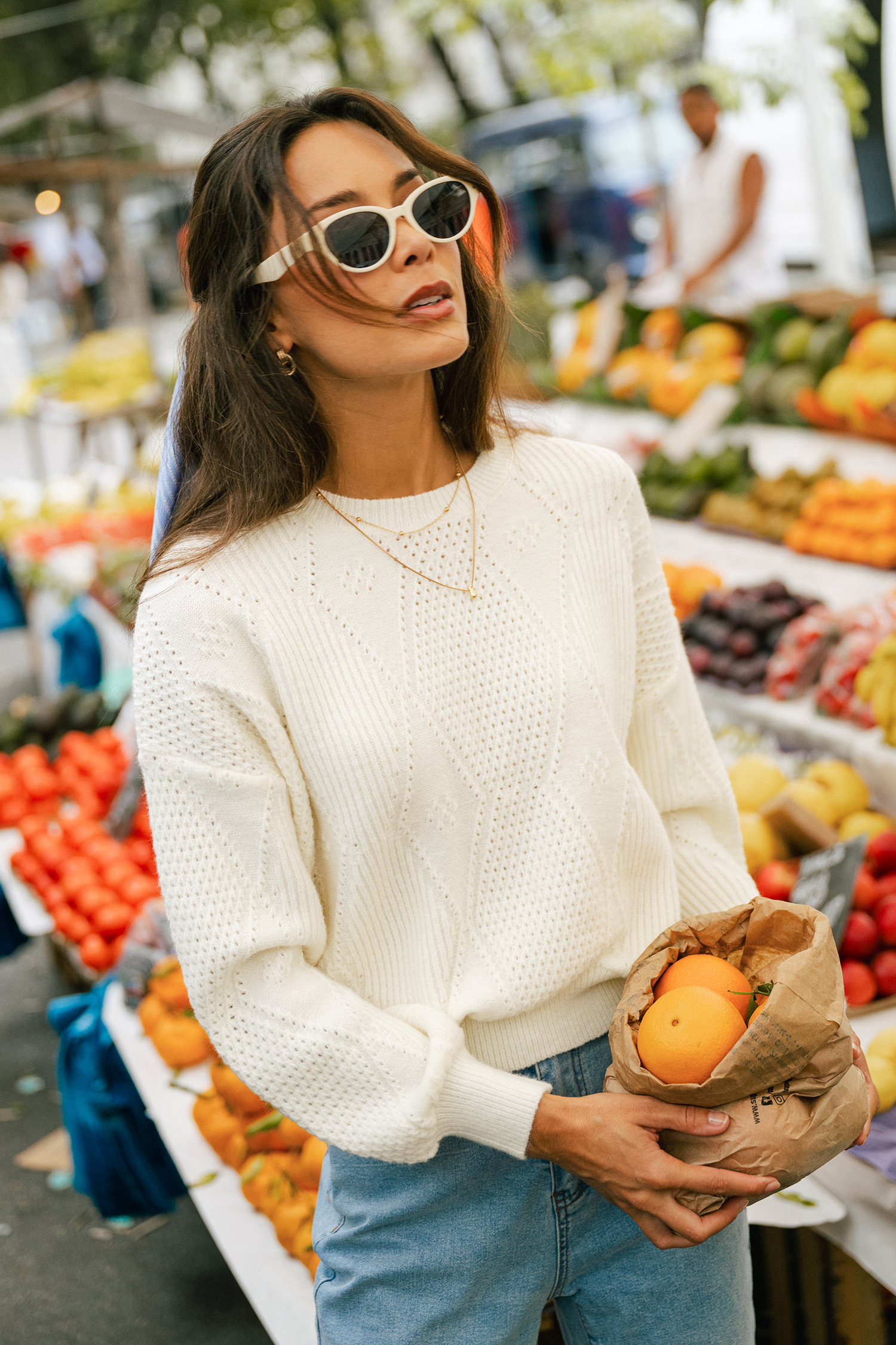 By the Bonfire White Sweater