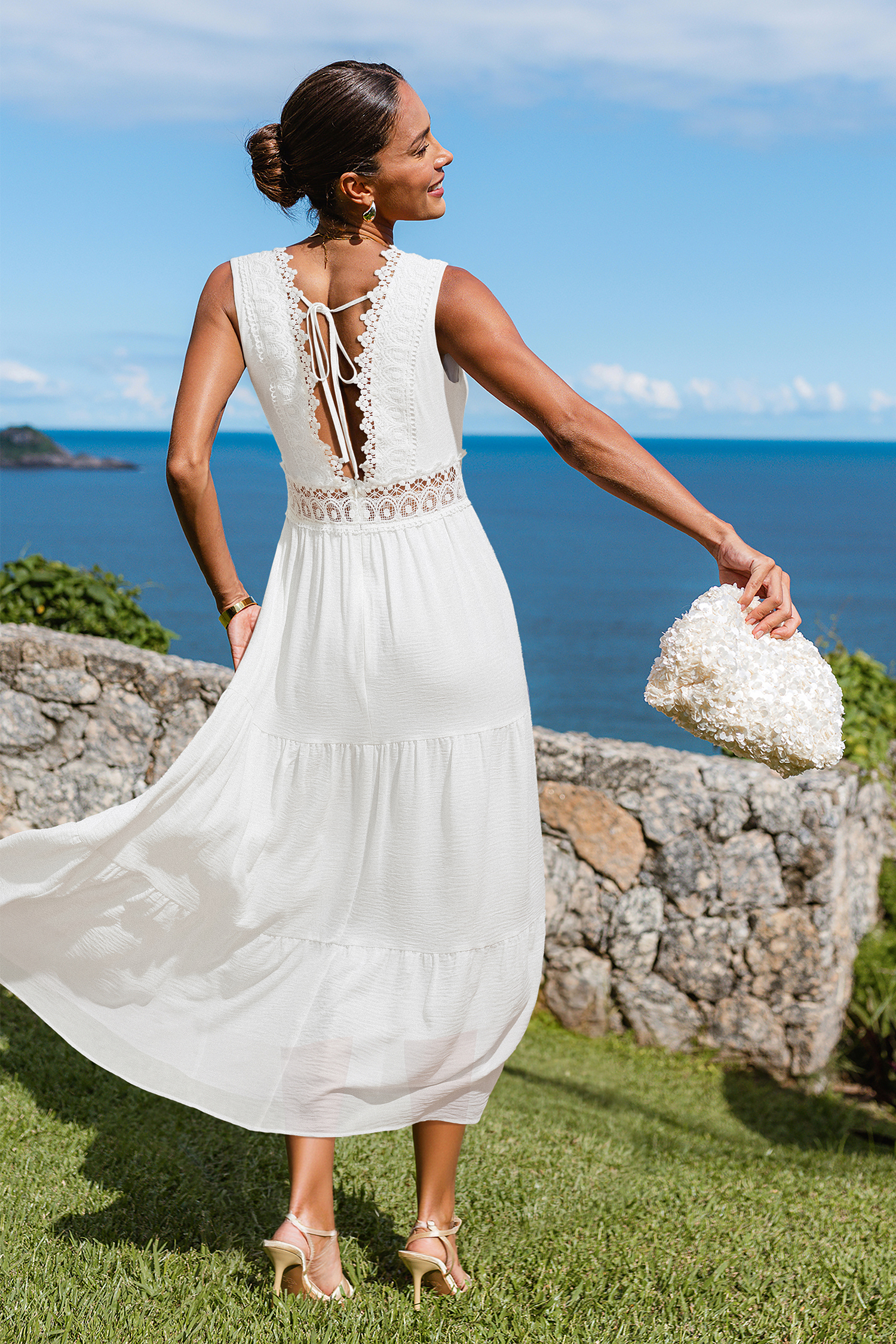 Little Details White Maxi Dress