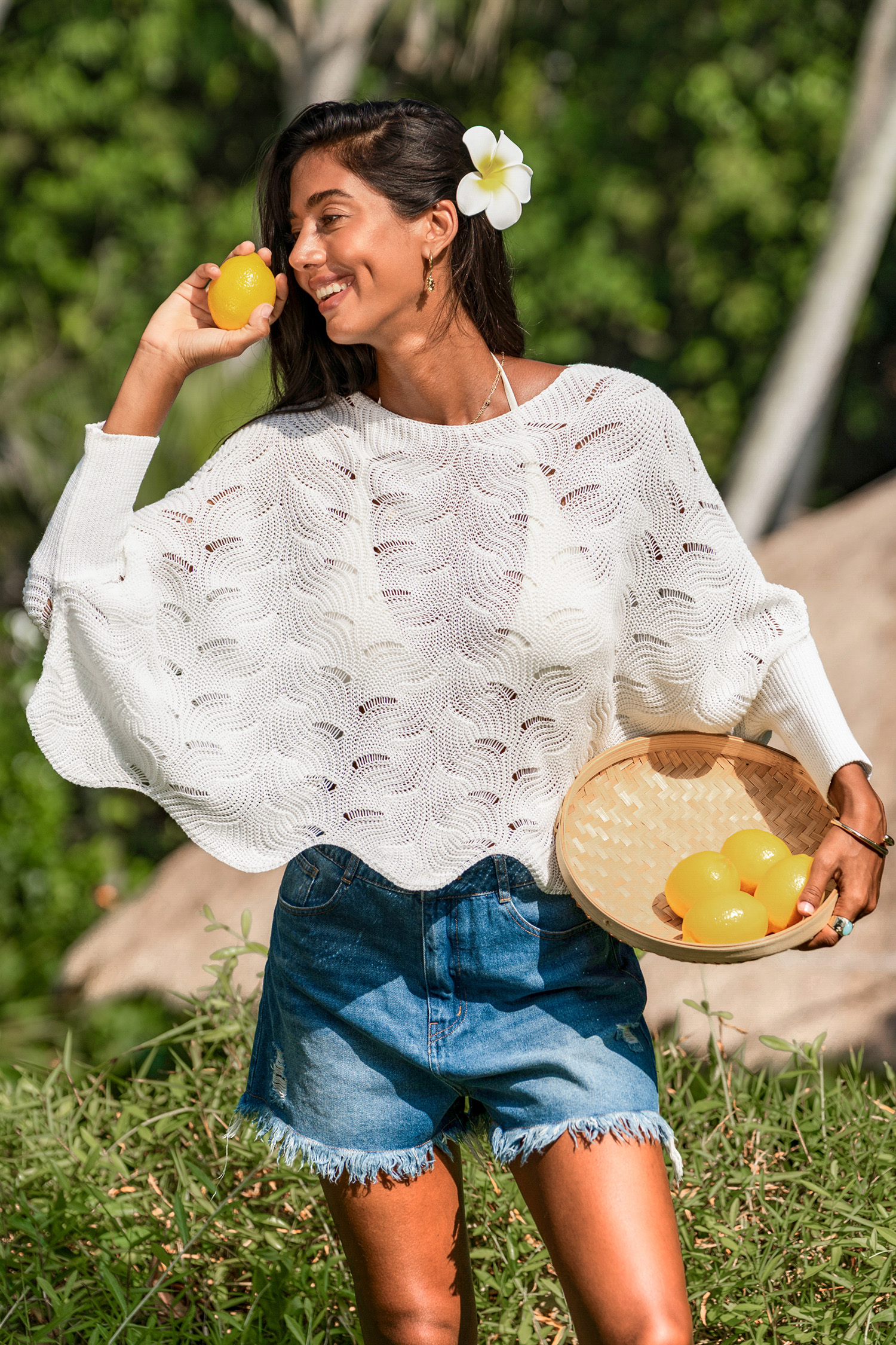 Sun Chaser Society White Cover-Up Top