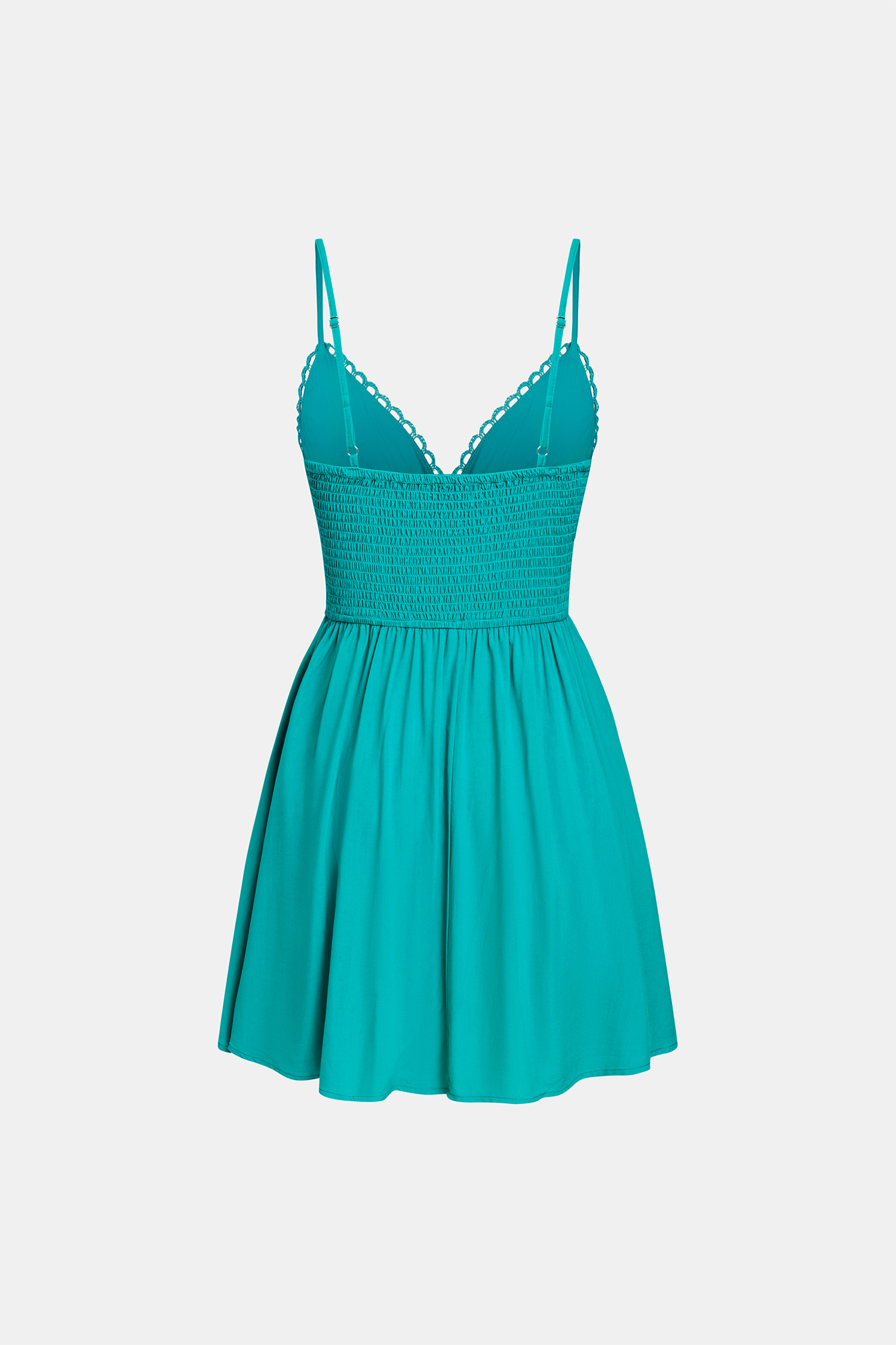 Robe courte aqua plongeante