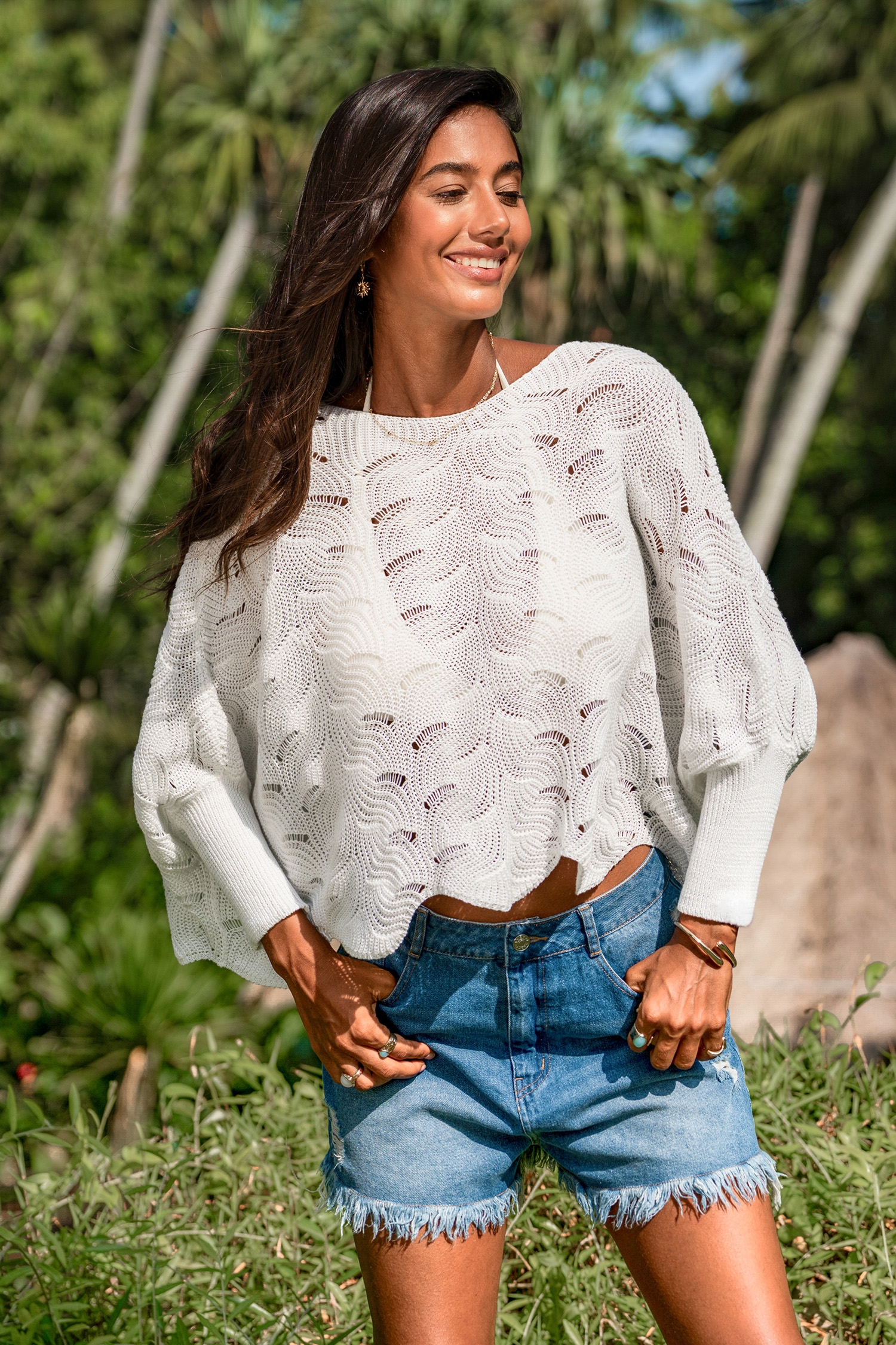 Sun Chaser Society White Cover-Up Top
