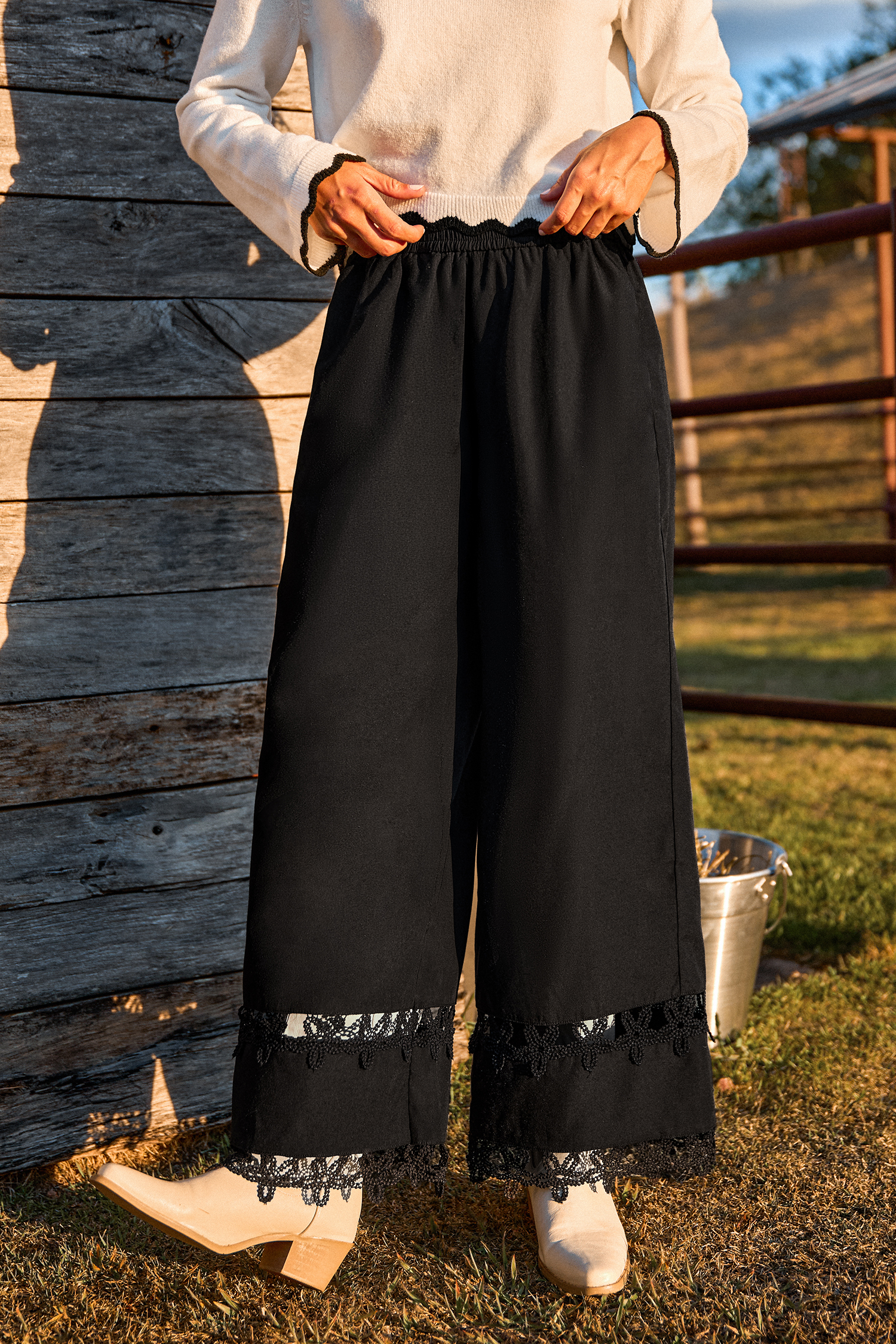 Beach House Black Pants