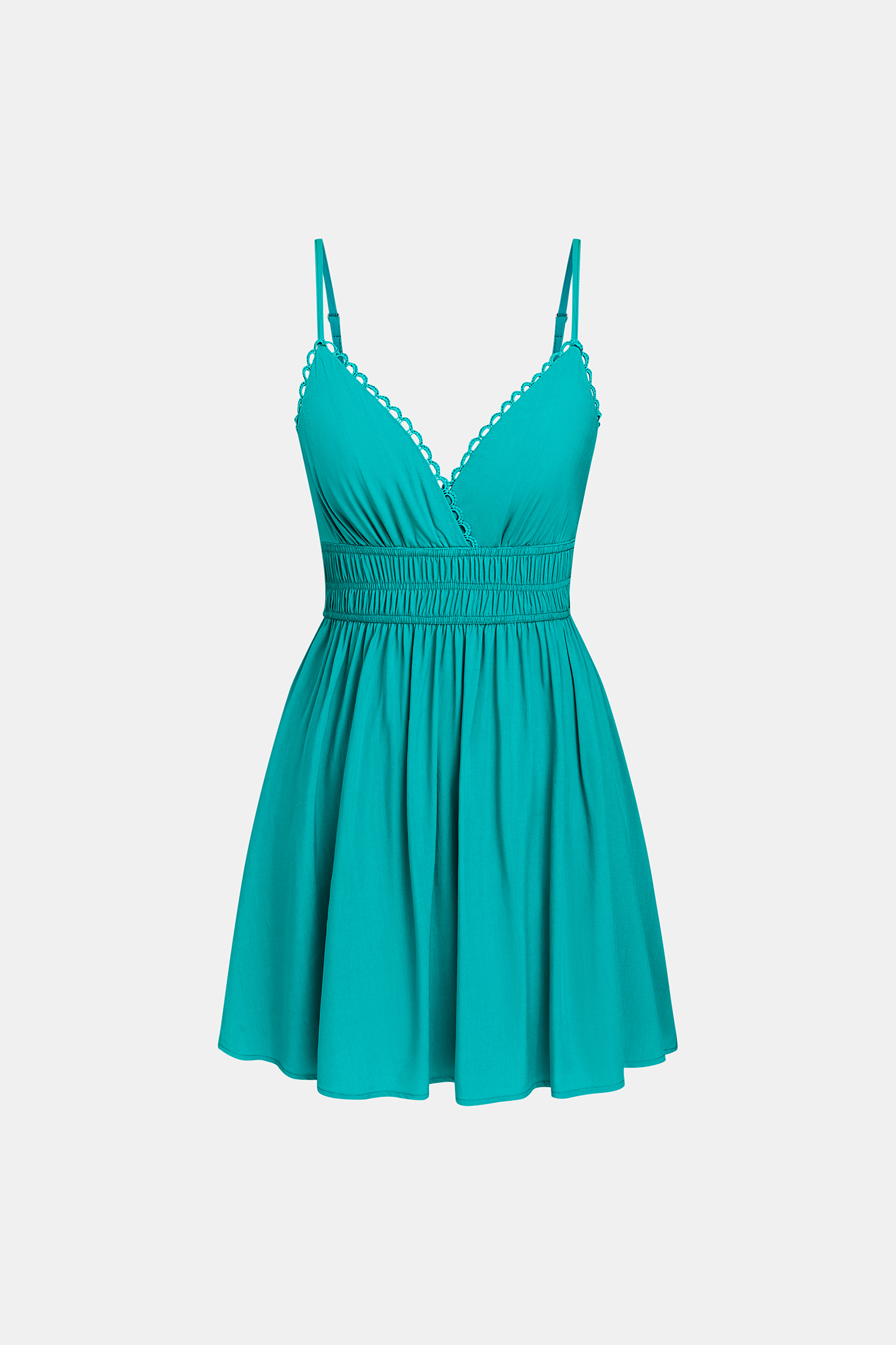 Robe courte aqua plongeante
