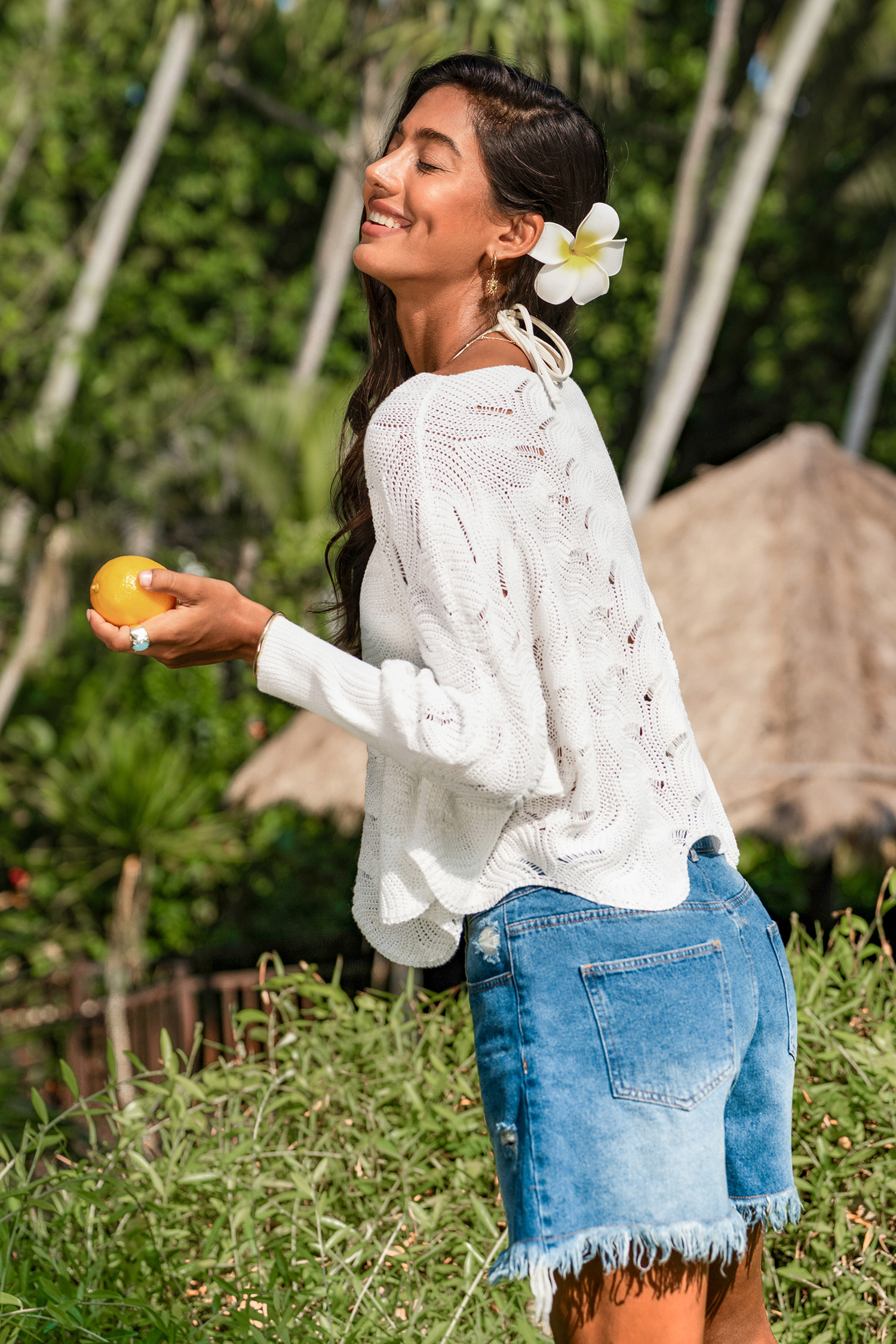 Sun Chaser Society White Cover-Up Top