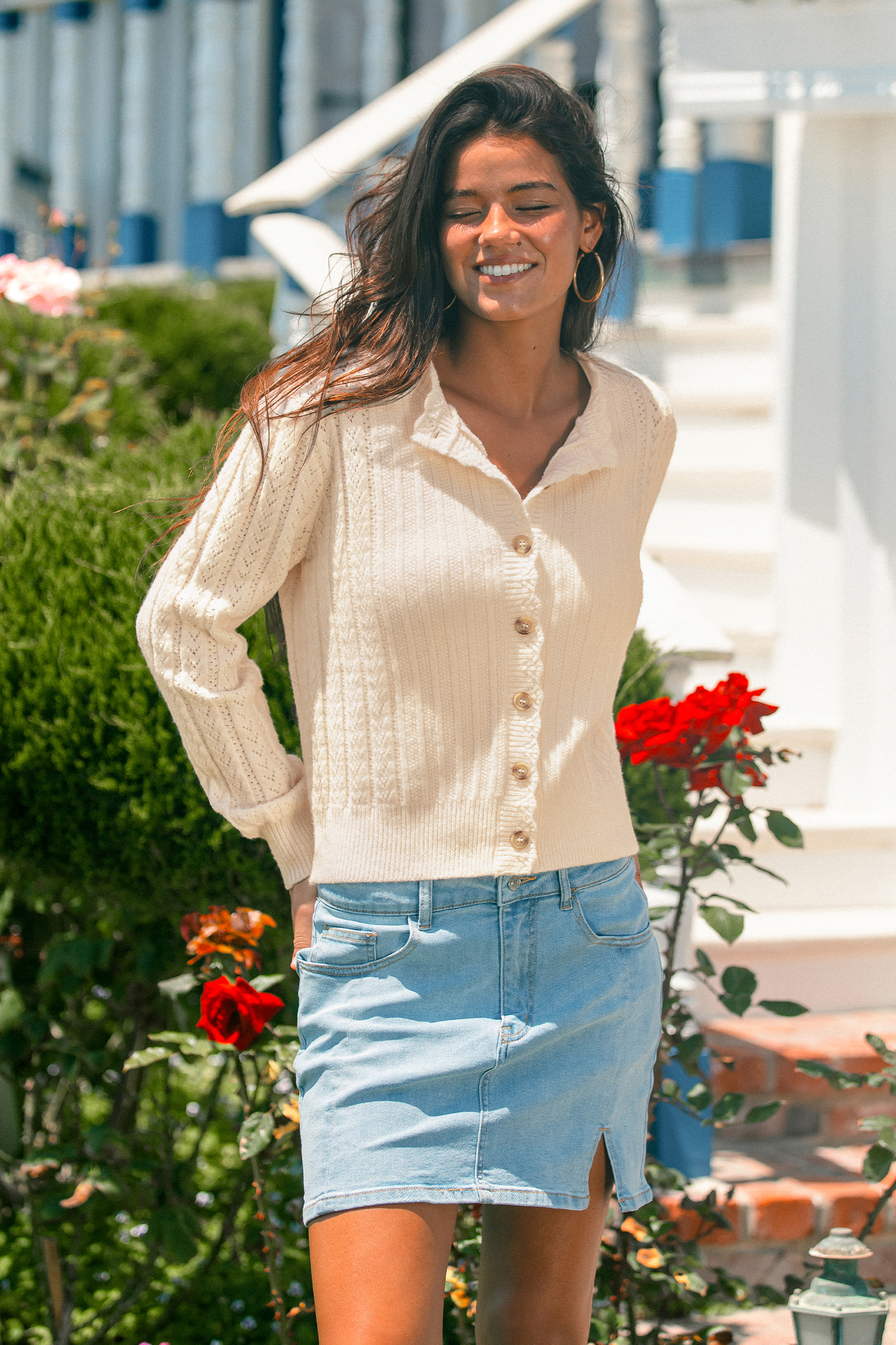 Cardigan beige caldo