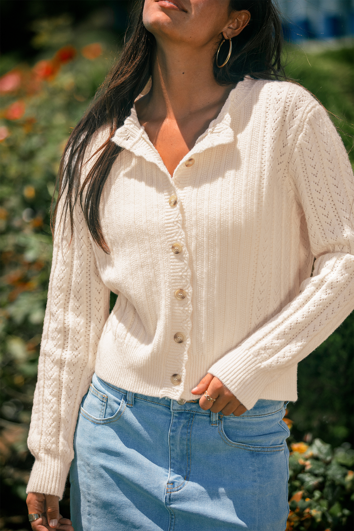 Cardigan beige caldo