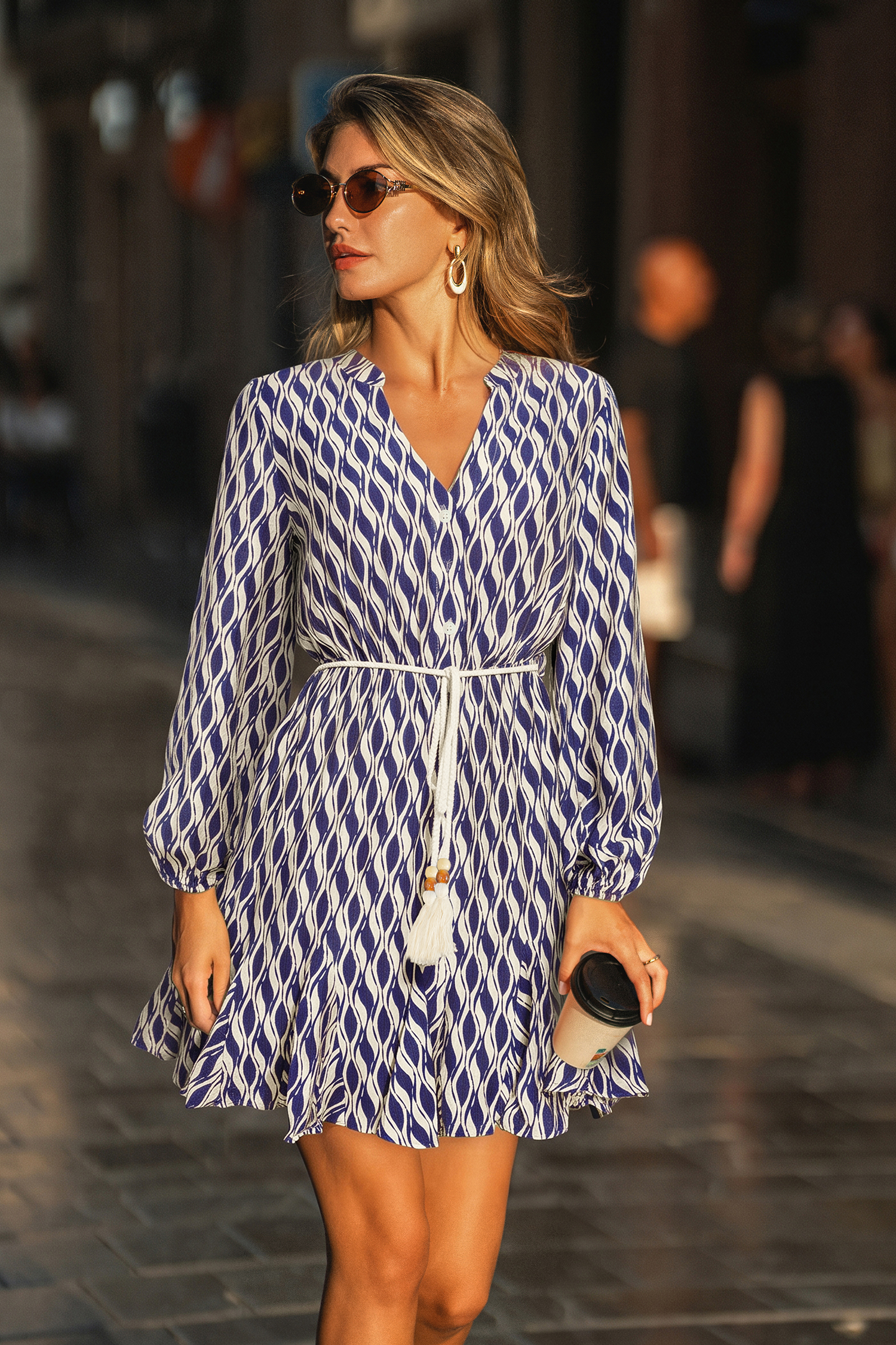 Asymmetry Geo Mini Dress