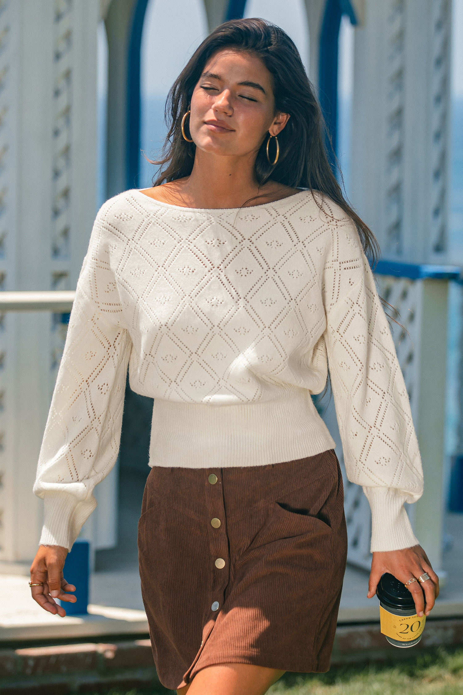 Front & Center Beige Sweater