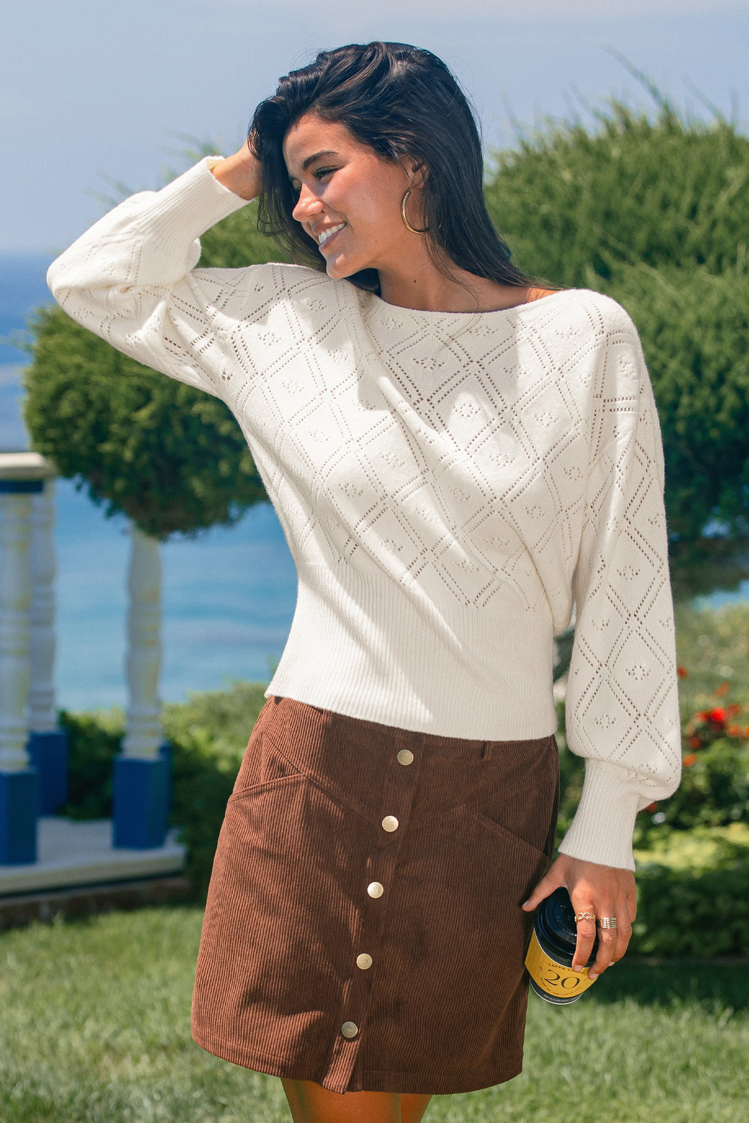 Front & Center Beige Sweater