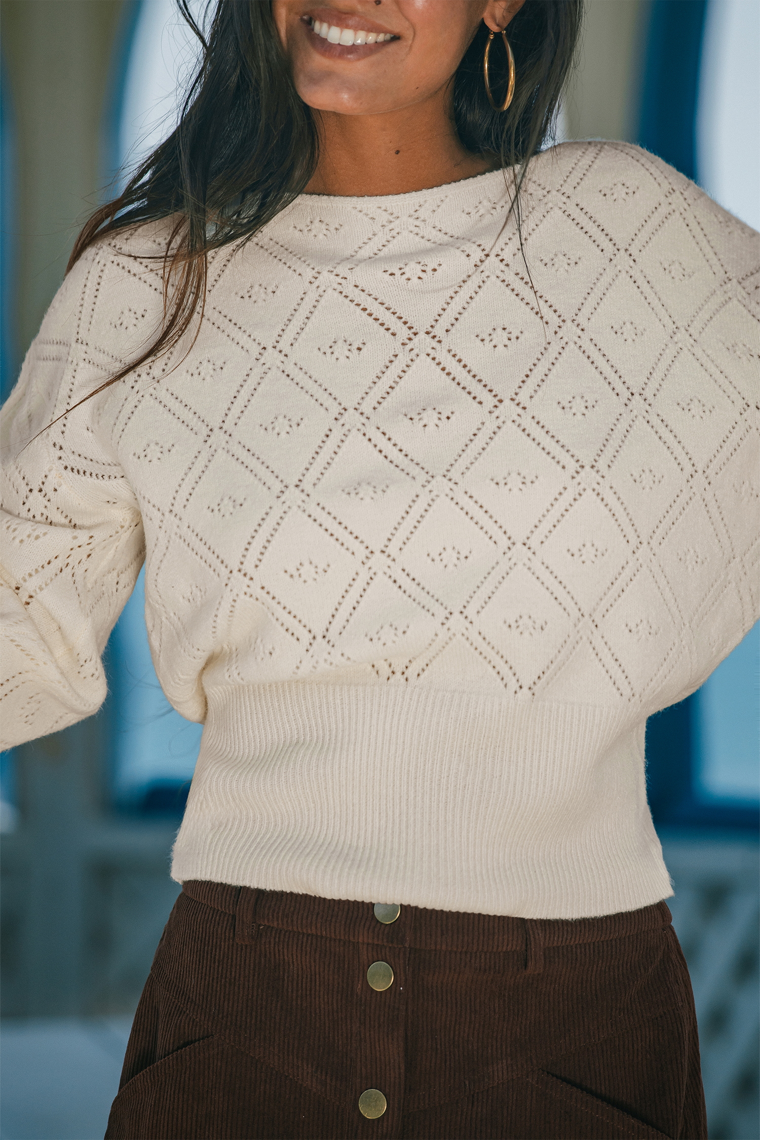 Front & Center Beige Sweater