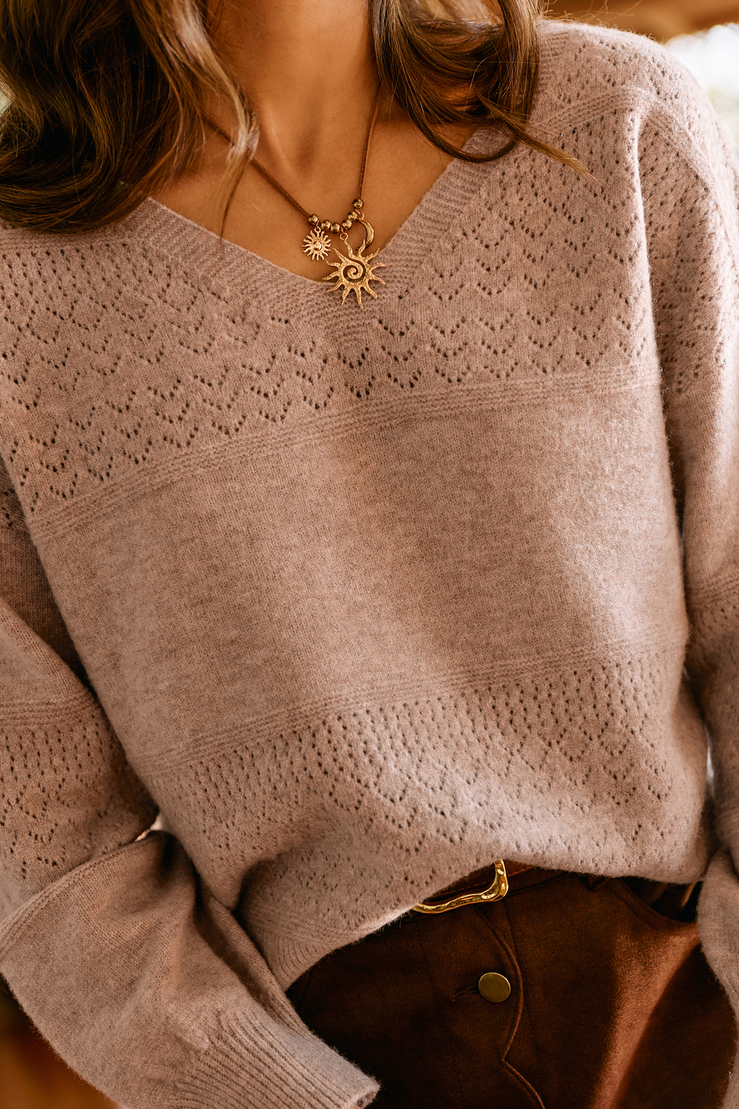 Sunday Stroll Taupe Jumper