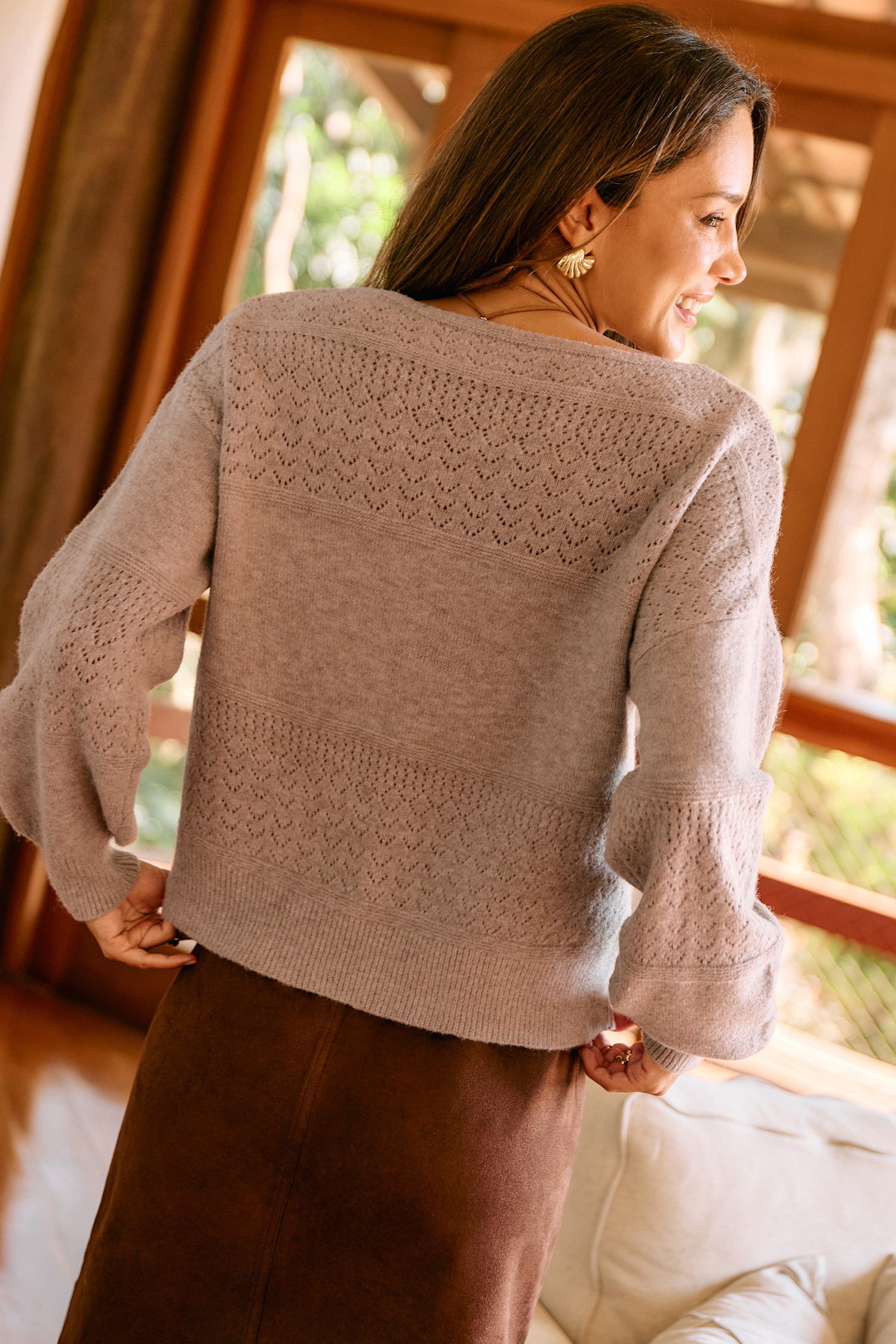 Sunday Stroll Taupe Jumper