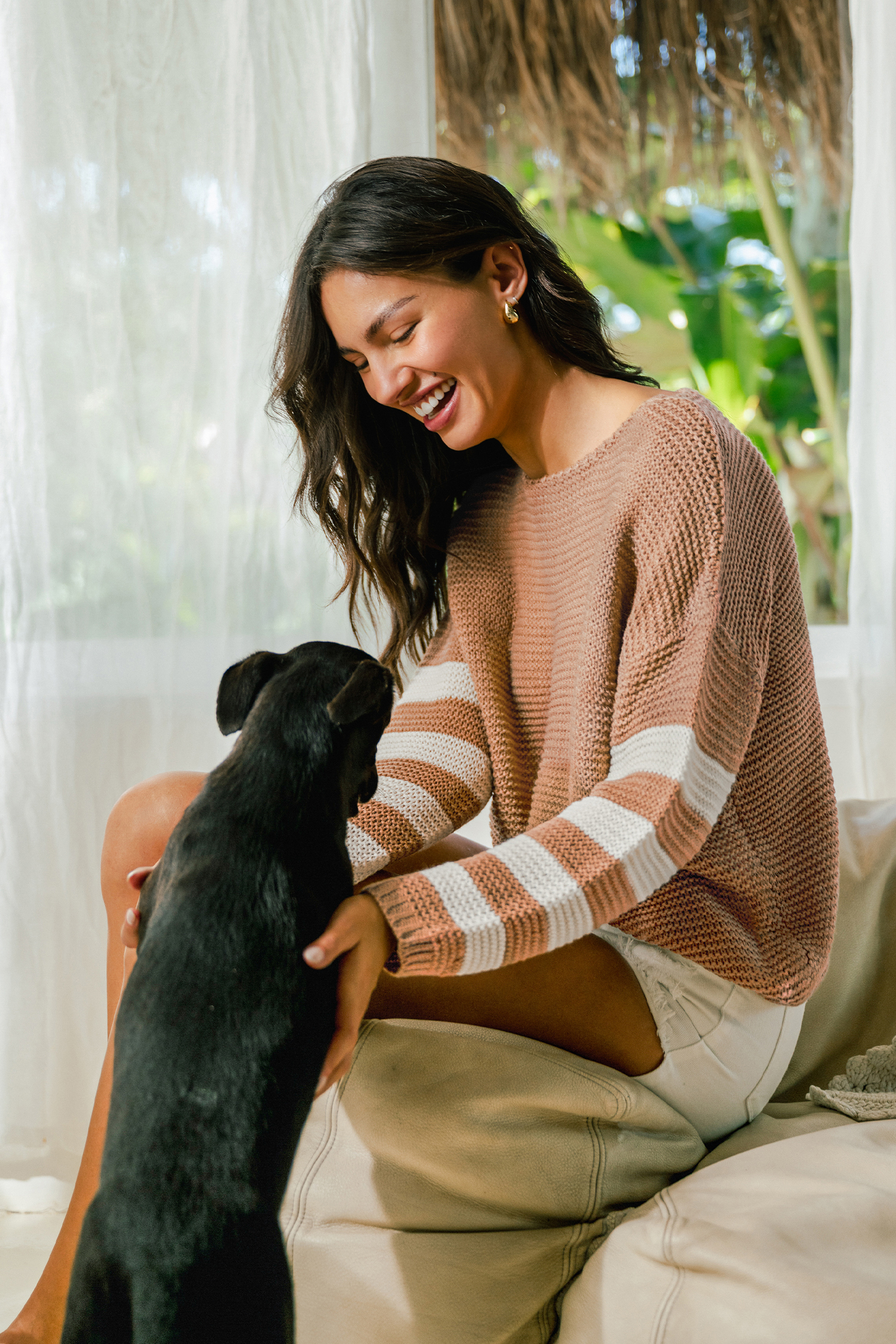 On the Right Track Striped Sweater