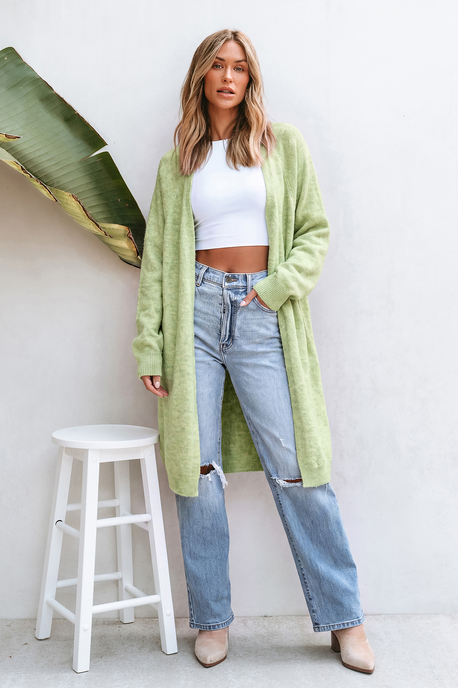Cardigan verde In No Hurry