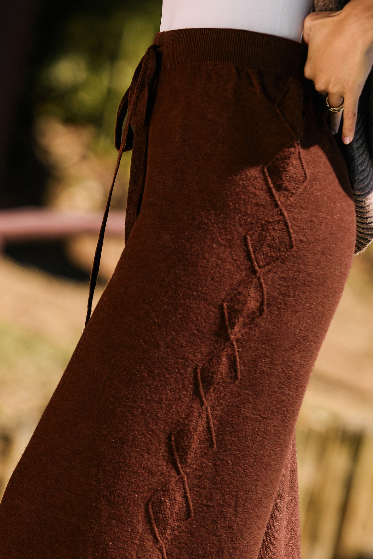 Prenditi una pausa Pantaloni in maglia marrone