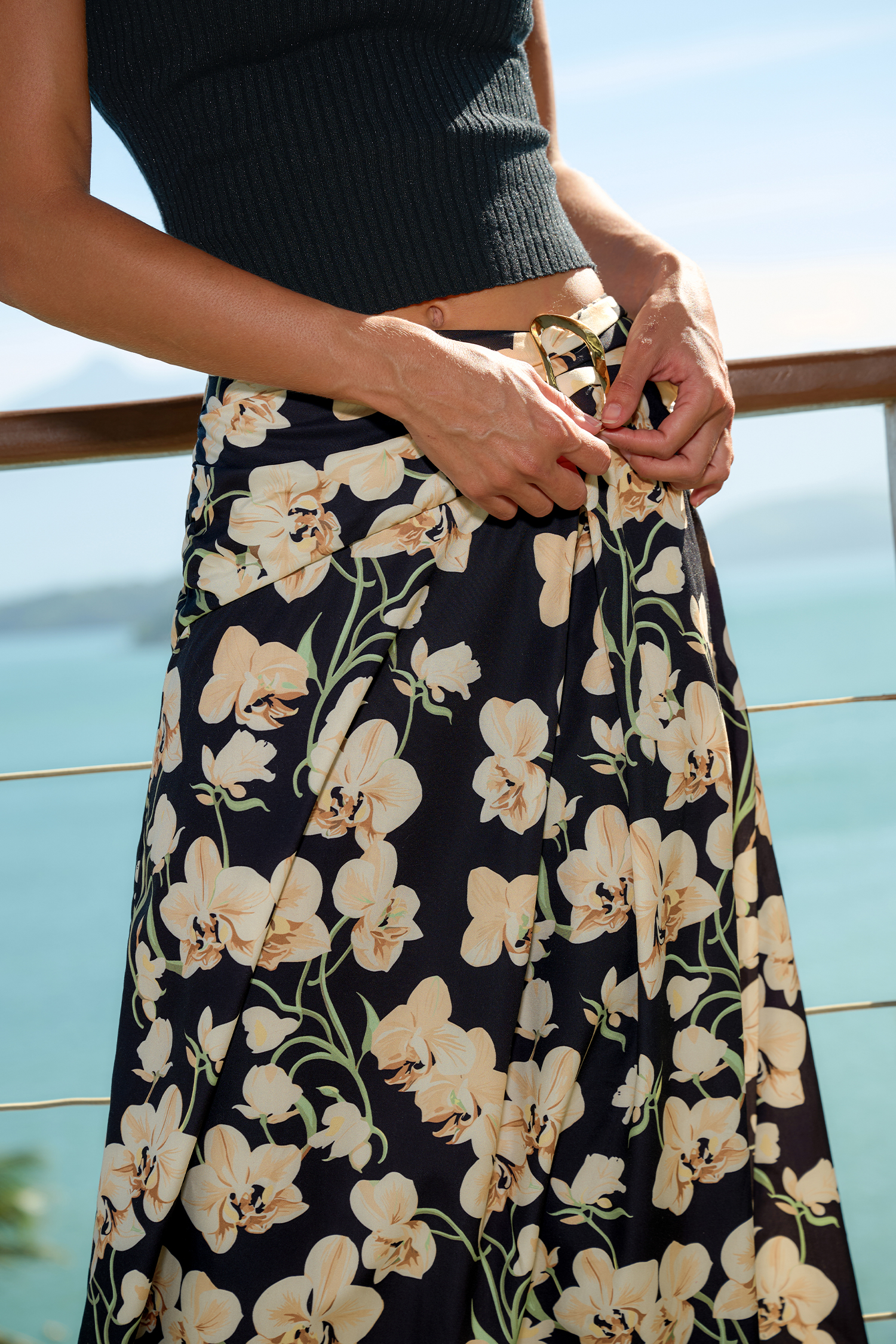 Autumn Soul Floral Maxi Skirt