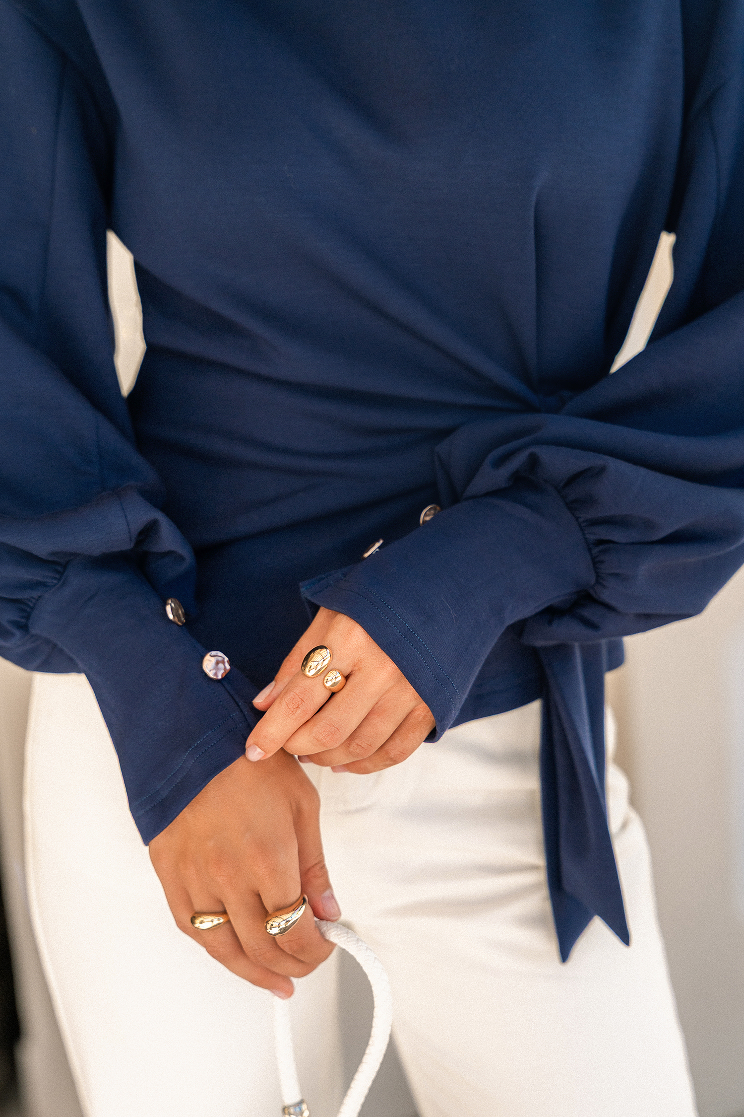 Poised Blue Top