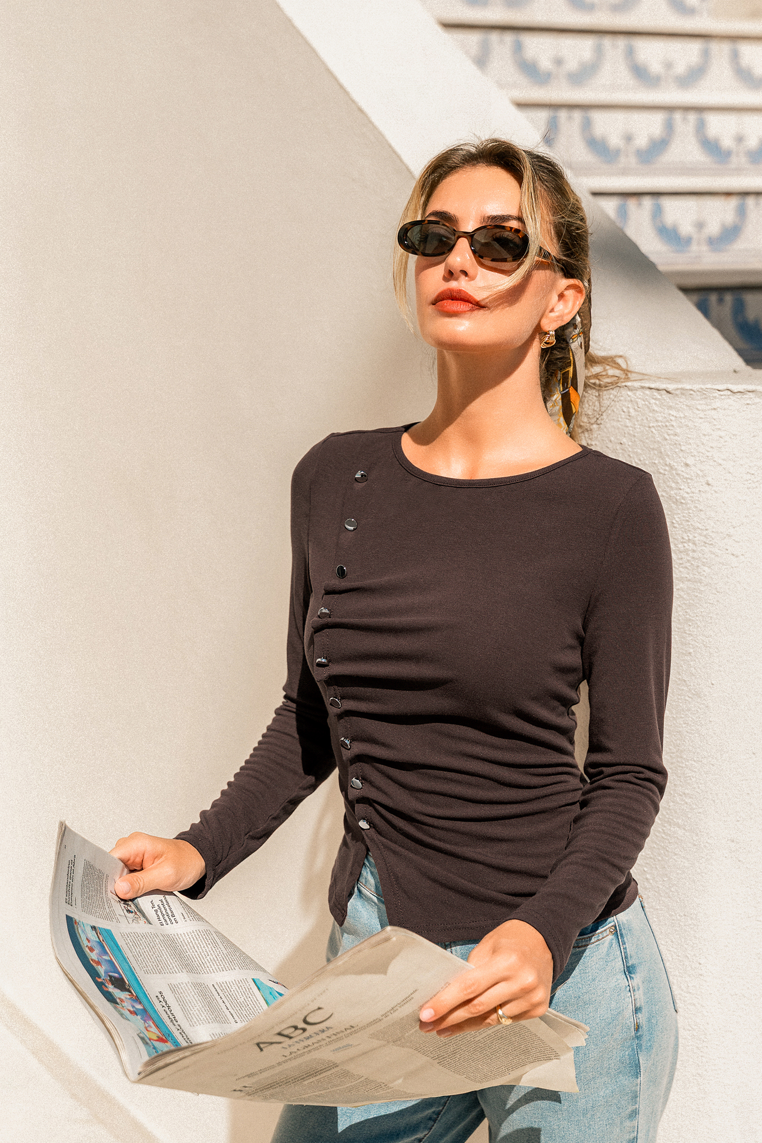 One Sided Brown Top