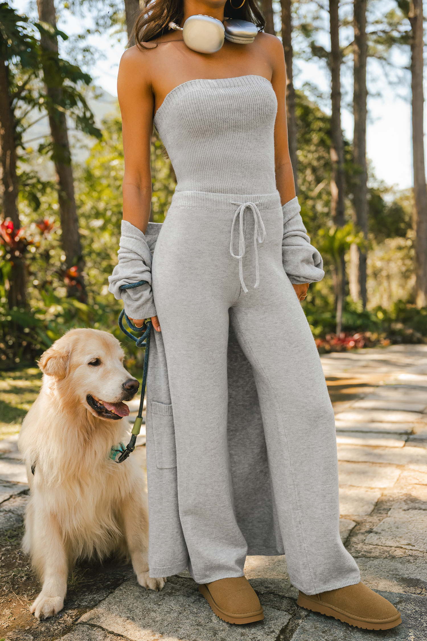 Better in Layers Grey Knit Pants