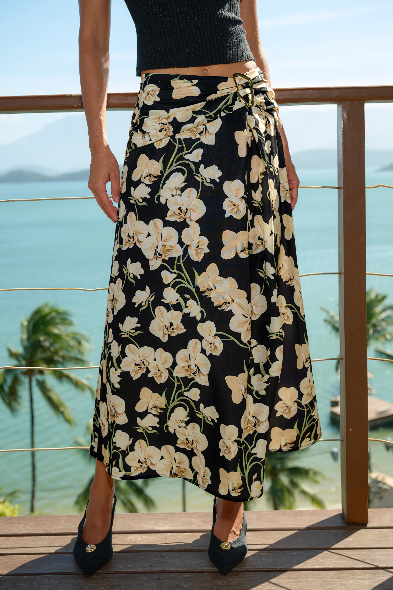 Autumn Soul Floral Maxi Skirt