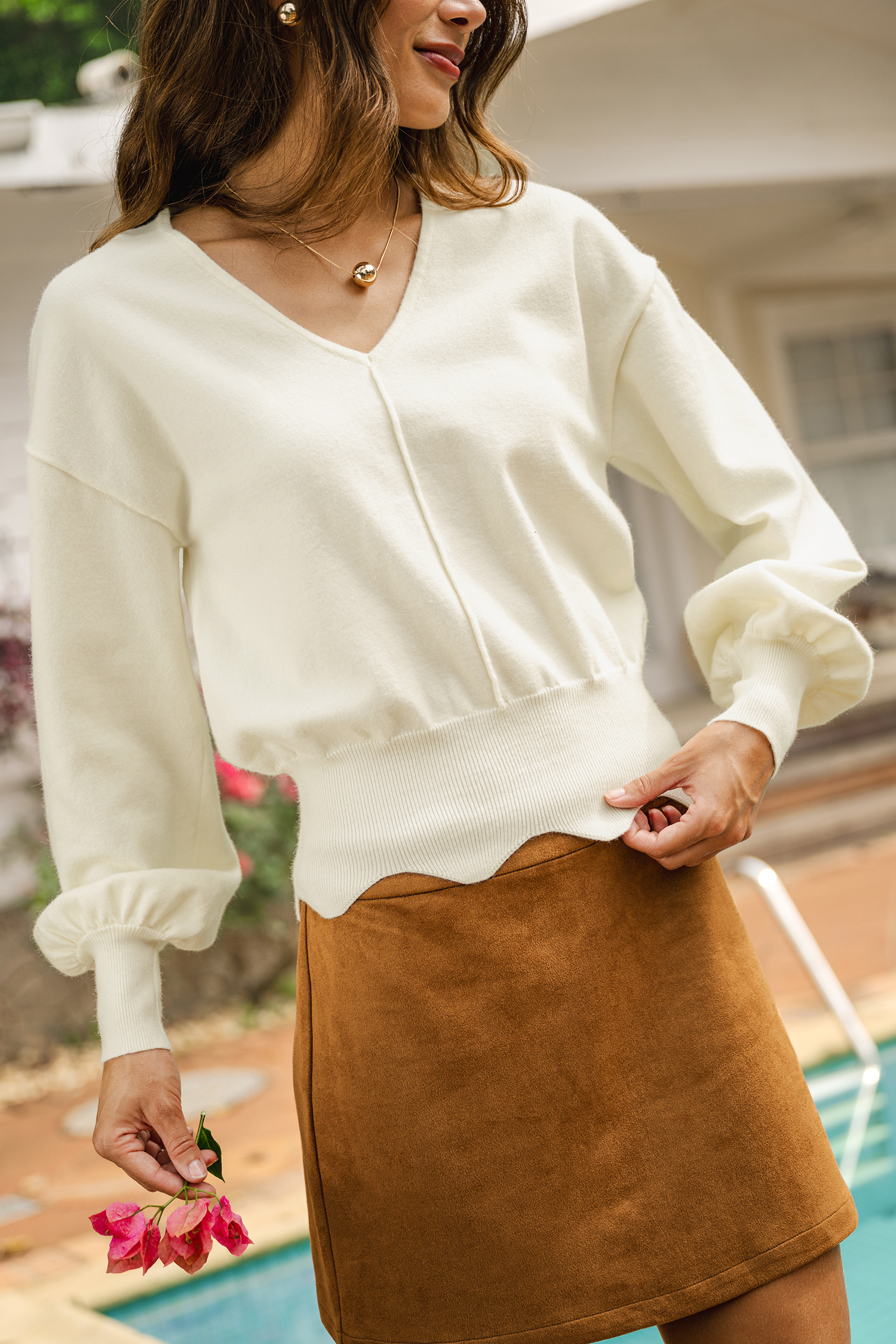 Local Celebrity Beige Sweater