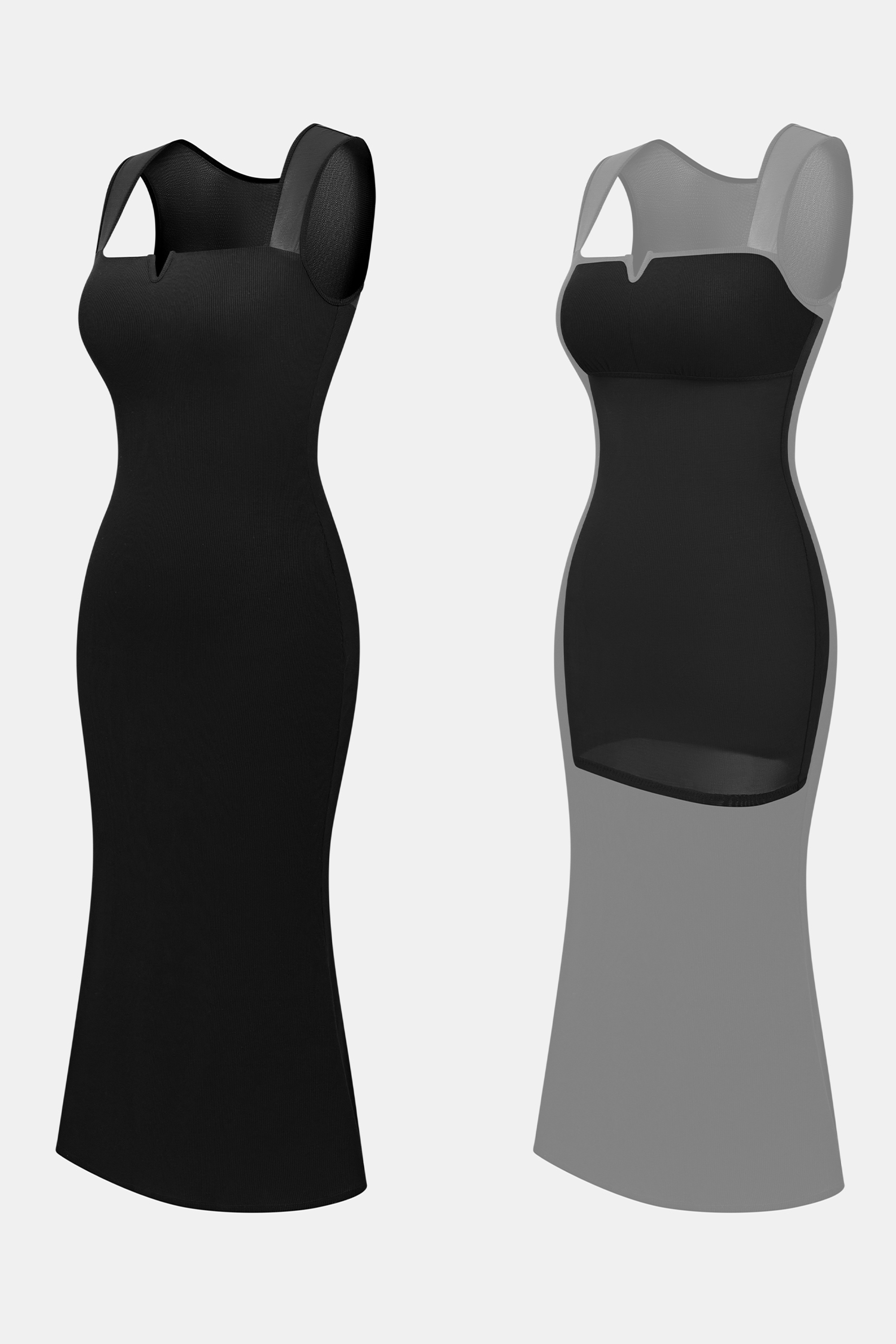 Stunning Black Shapewear Midi Dress