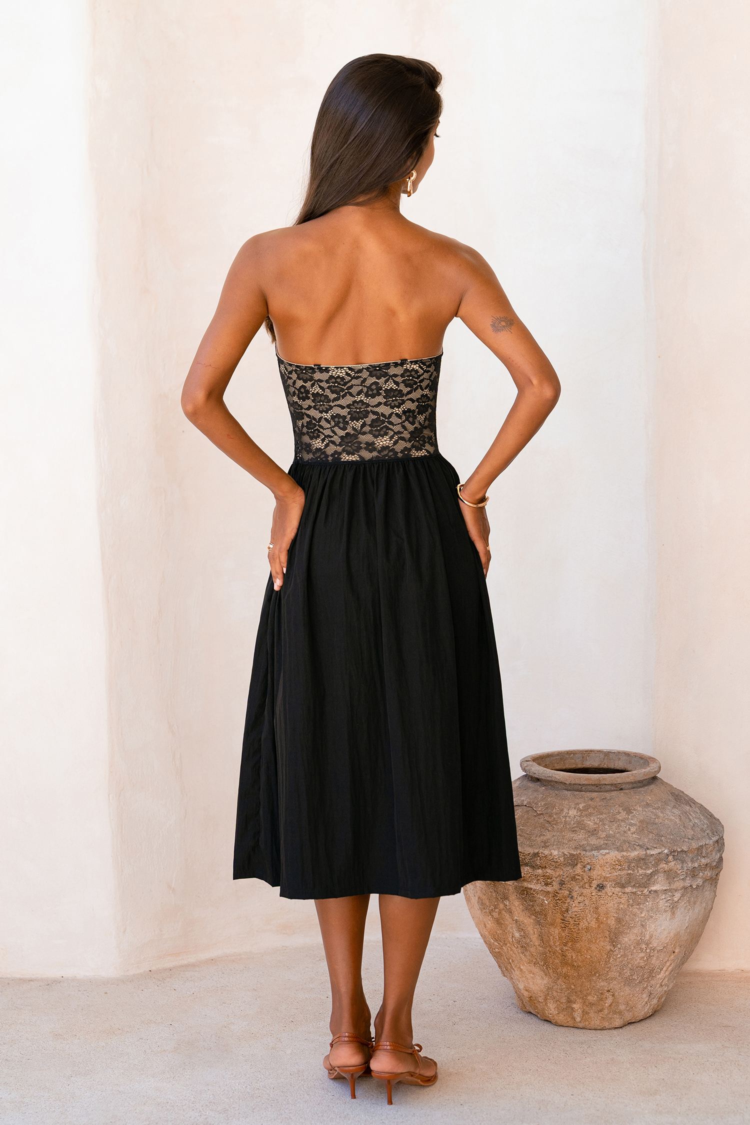 Pure Luck Black Shapewear Midi Dress